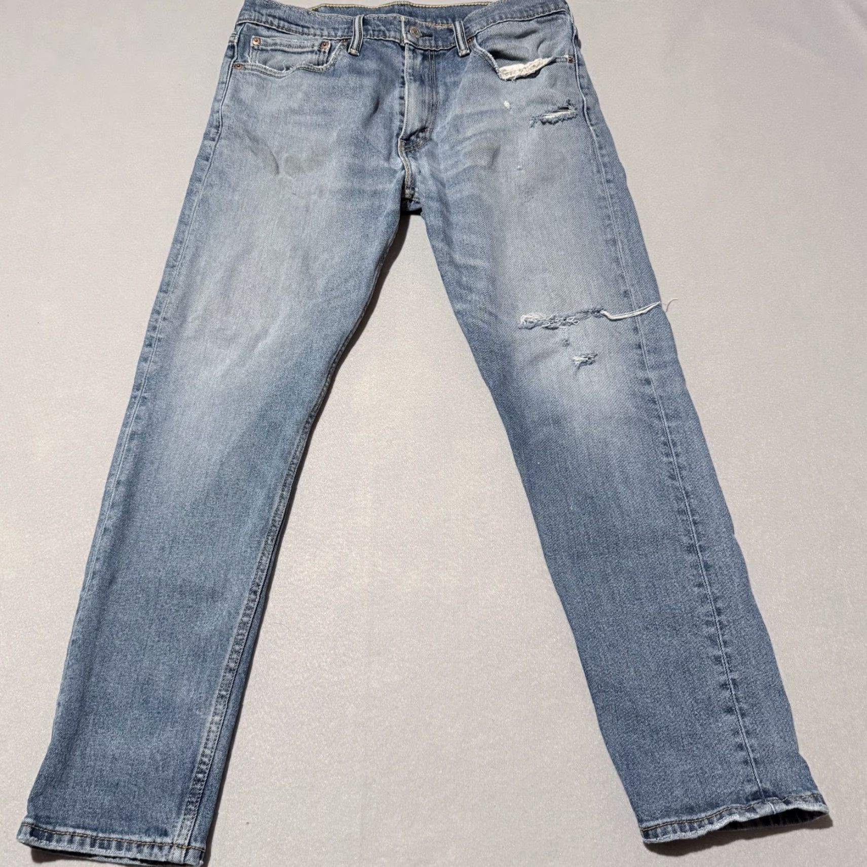 Levi's Levi's 512 Jeans Men's 34X30 Blue Denim Slim Skinny Slim Zip Fly - Stains Size US 34 / EU 50 - 2 Thumbnail
