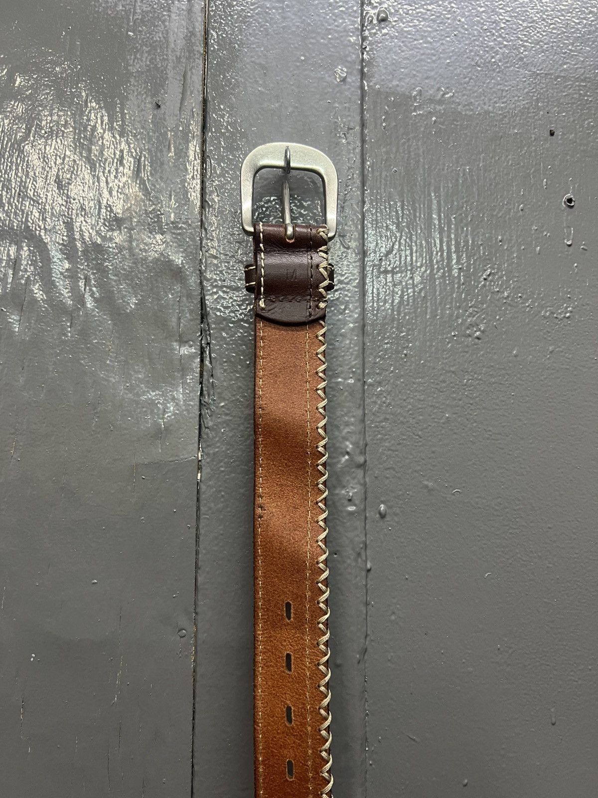 Leather Vintage Leather Belts Length 40.2" Size ONE SIZE - 5 Thumbnail