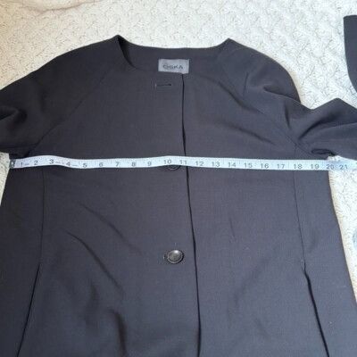 OSKA OSKA Collarless Designer Duster Coat Minimalist Style Jacket Size M / US 6-8 / IT 42-44 - 11 Thumbnail