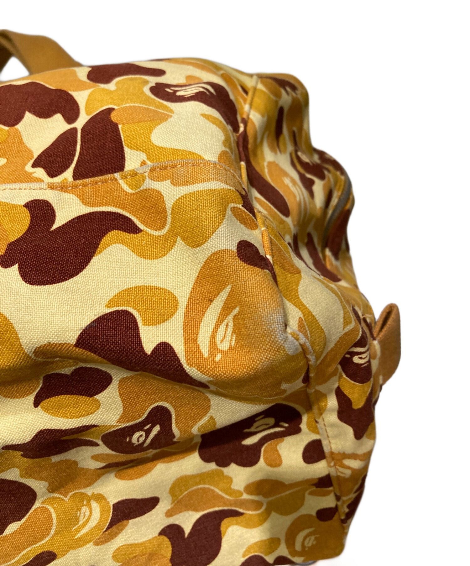 【A・BATHING APE】ABC CAMO BOSTON BAG Vintage 90s Bape A Bathing Ape ABC Camo Boston Bag Orange