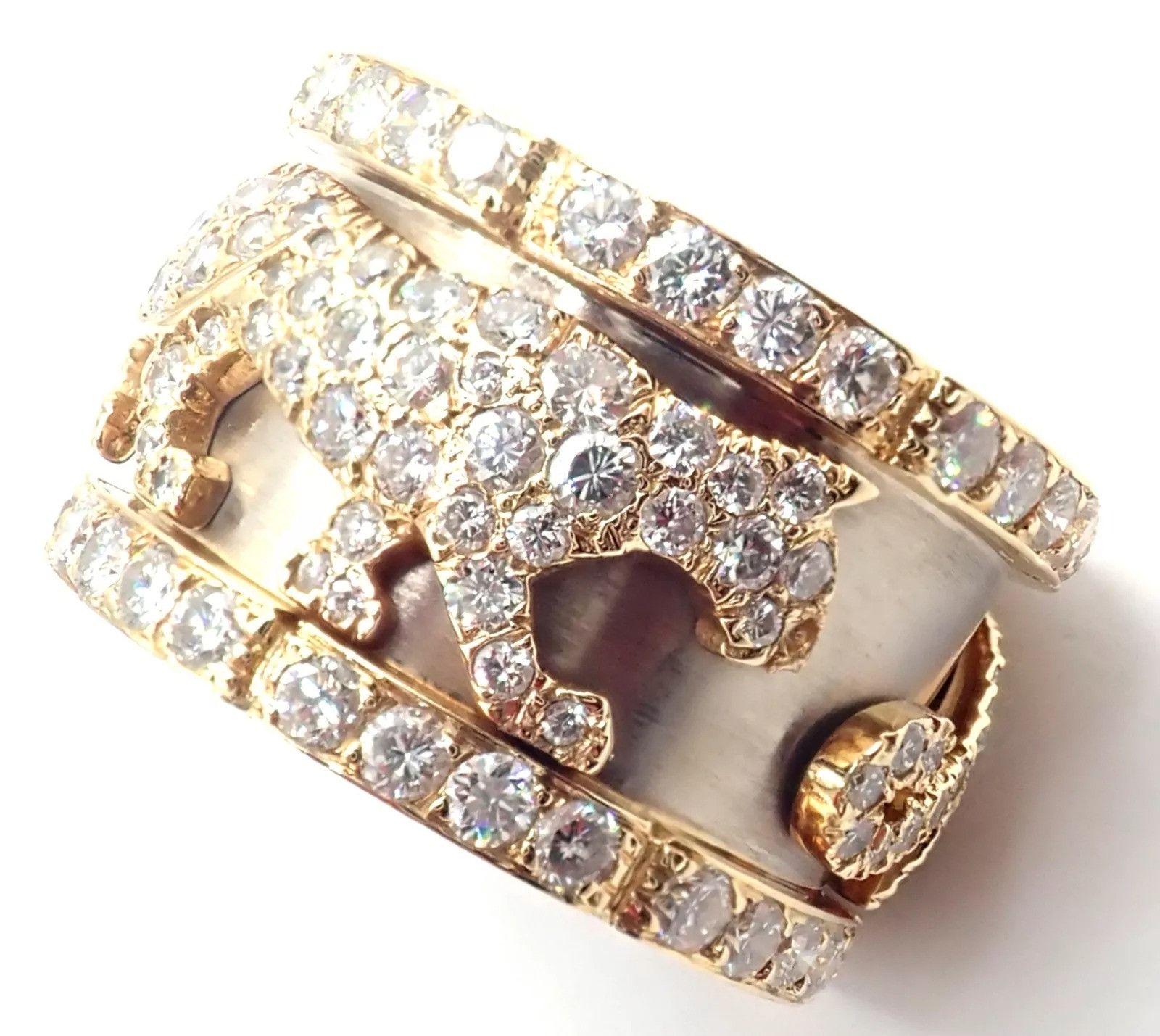 Cartier Cartier Mahango Walking Panthere 18k Diamond Band Ring Size ONE SIZE - 9 Thumbnail