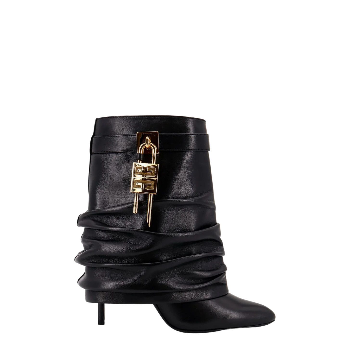Givenchy GIVENCHY Shark Lock $2190 Black Leather 95mm Ankle Boots New Size US 6 / IT 36 - 1 Thumbnail