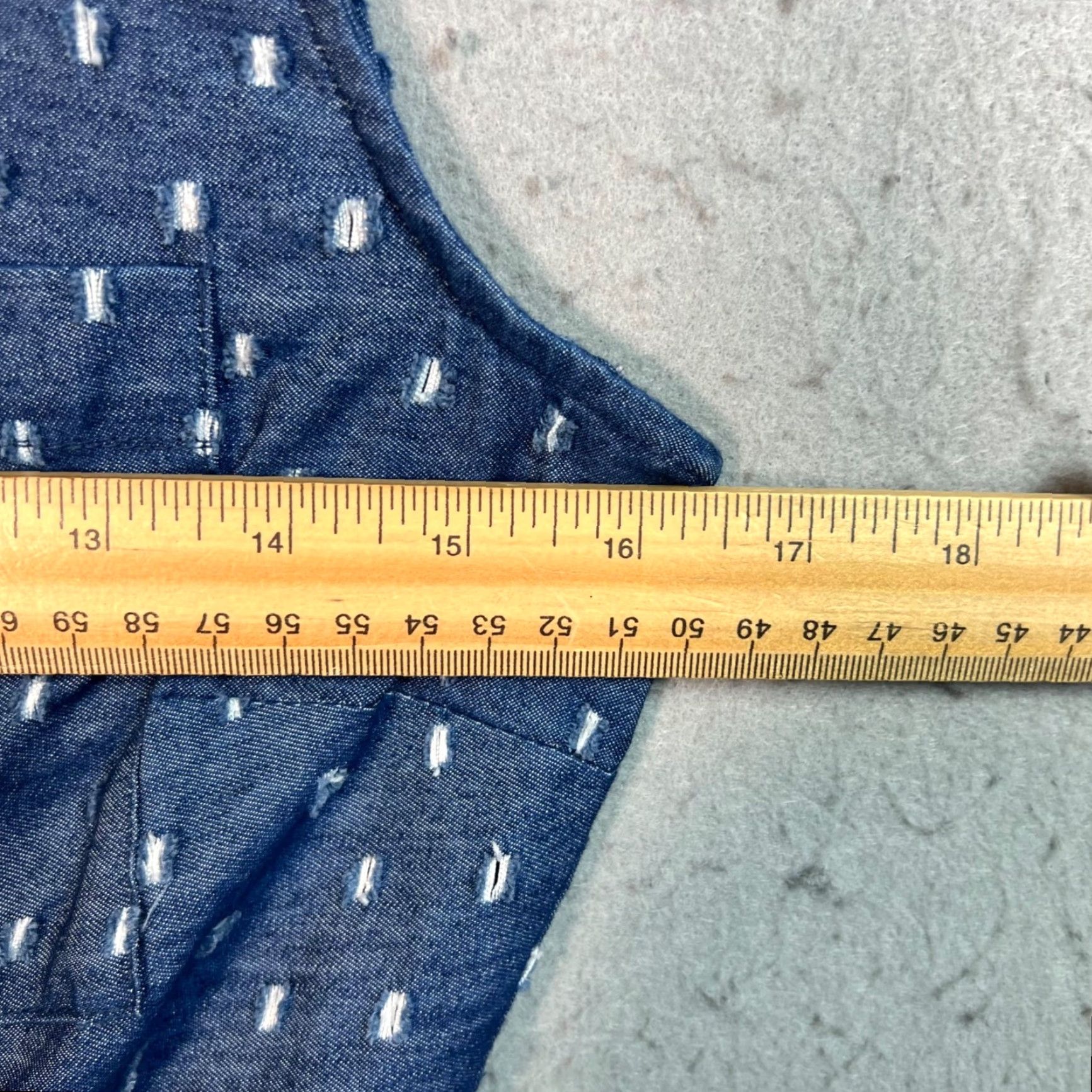 Vintage Eva Mendes Dress Womens Size 0 Blue Sleeveless Collared Button-Front Midi Fit & Flare Cotton Blend Vintage/Used Women’s Dress Size XS / US 0-2 / IT 36-38 - 6 Thumbnail