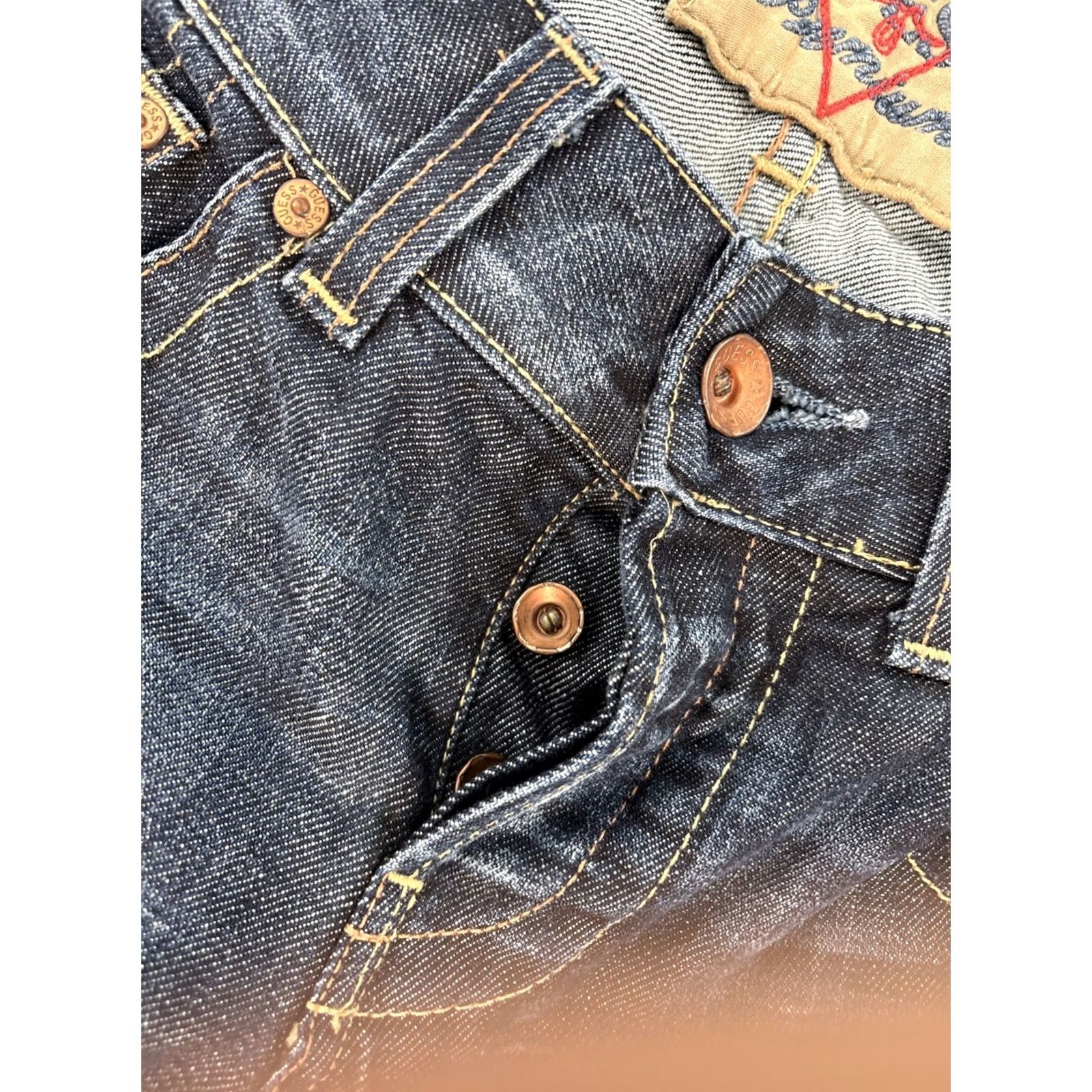 Guess VINTAGE GUESS Jeans Mens 30x32 Denim Button Fly 90s Blue Wash Straight 5-Pocket Mens Size US 30 / EU 46 - 5 Thumbnail