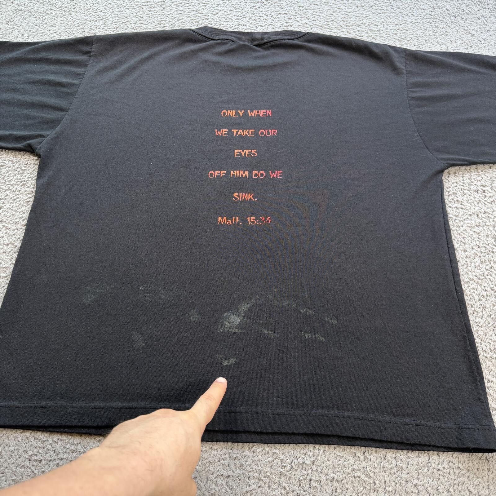 Other Vintage Christian T Shirt XL Black Bible Verse Matt 15:34 Size US XL / EU 56 / 4 - 3 Thumbnail