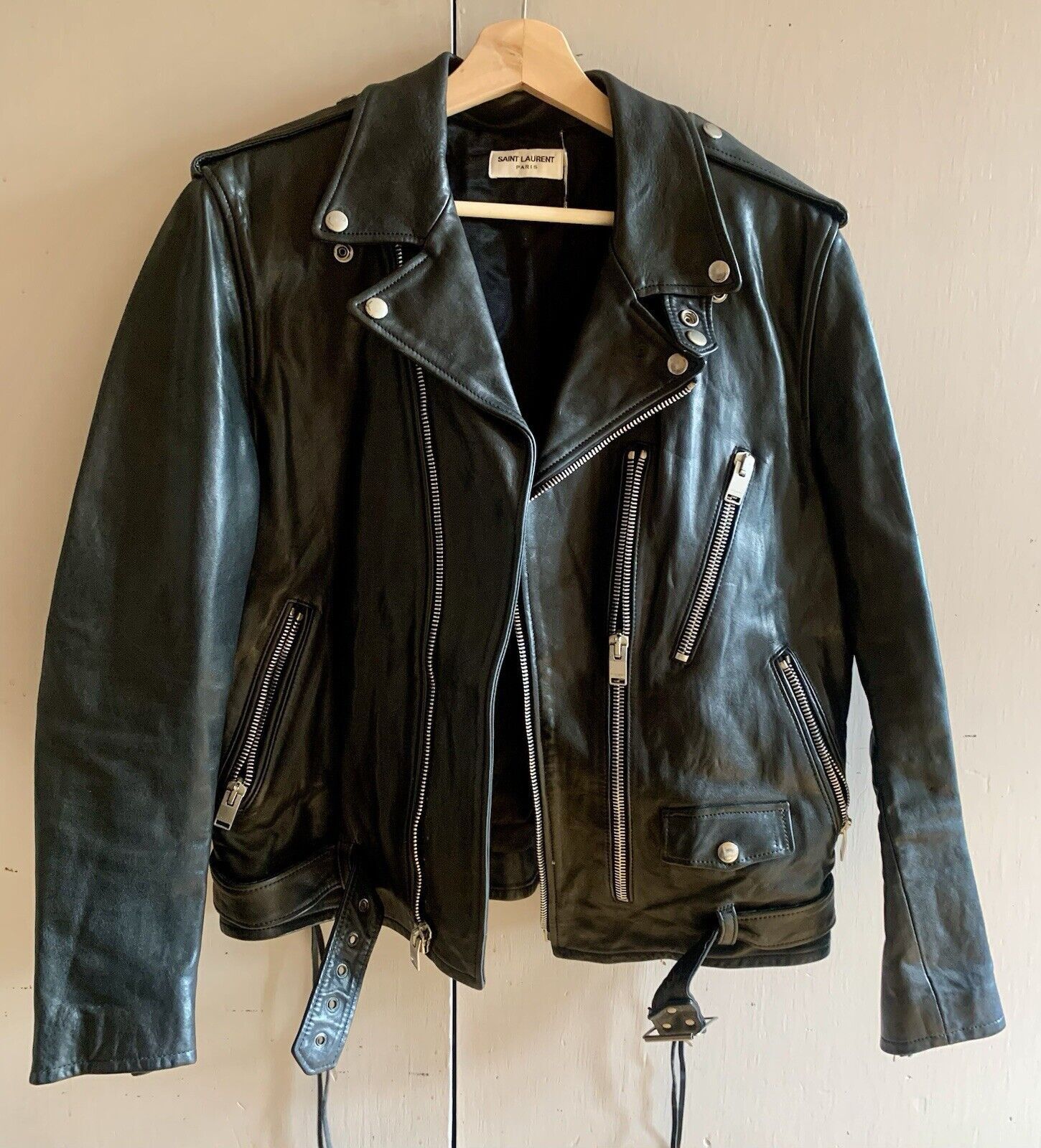 Saint Laurent Paris Saint Laurent Paris Bike Leather Jacket Size US L / EU 52-54 / 3 - 2 Thumbnail