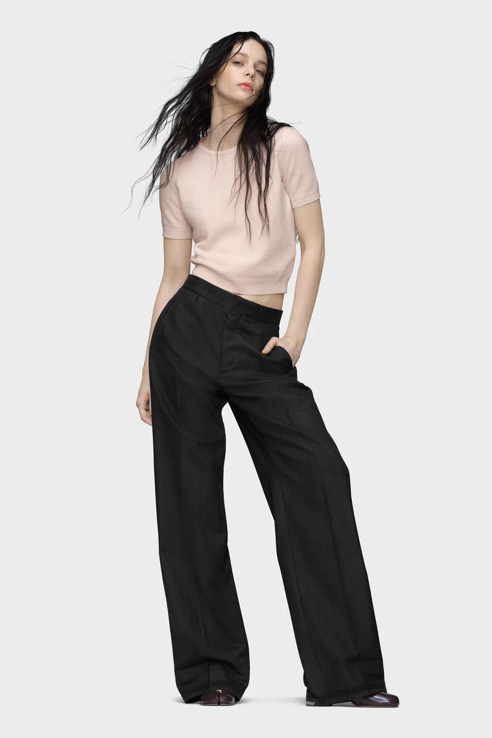Maison Margiela o1w1db10526 Crewneck Knit Top in Pale Pink Size L / US 10 / IT 46 - 6 Thumbnail