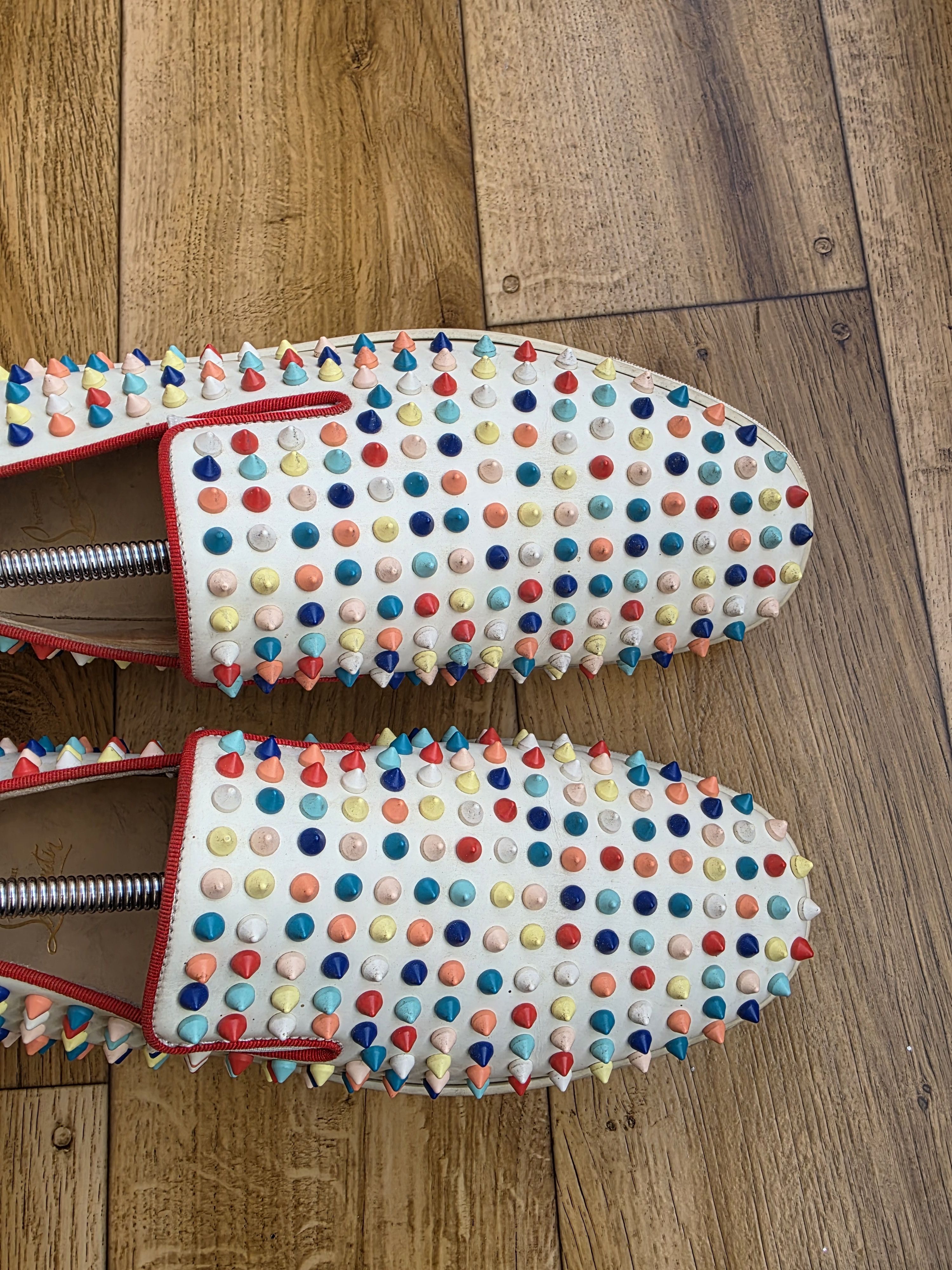 Christian Louboutin Christian Louboutin Spikes Multicolor Boat Sneakers Size US 9.5 / EU 42-43 - 13 Thumbnail