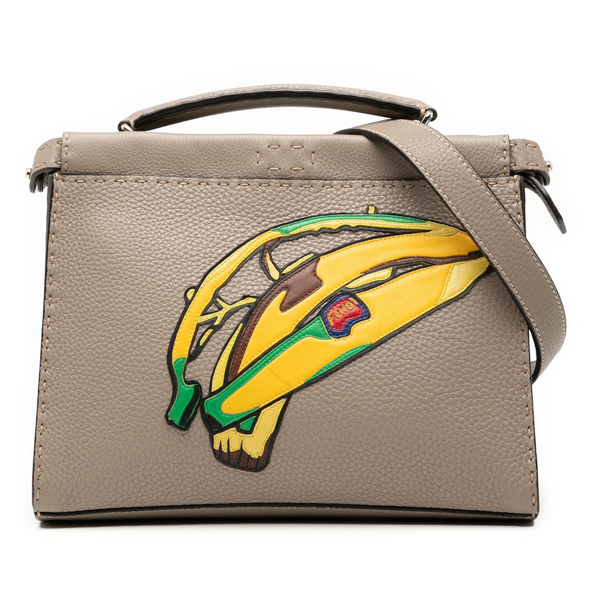 Fendi Fendi Sue Tilley Mini Calfskin Romano Selleria Banana Peekaboo Iconic Fit Satchel Size ONE SIZE - 1 Thumbnail