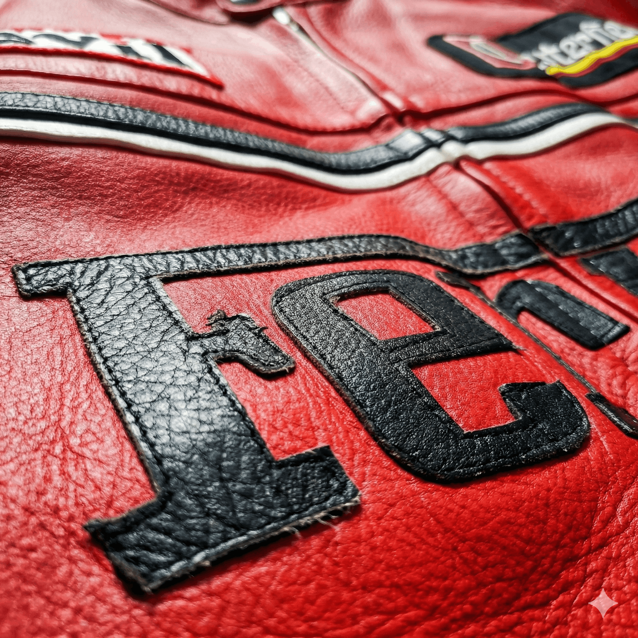 Ferrari Vintage Ferrari F1 Racing Leather Jacket Moto Biker Retr Y2K Size US L / EU 52-54 / 3 - 4 Thumbnail