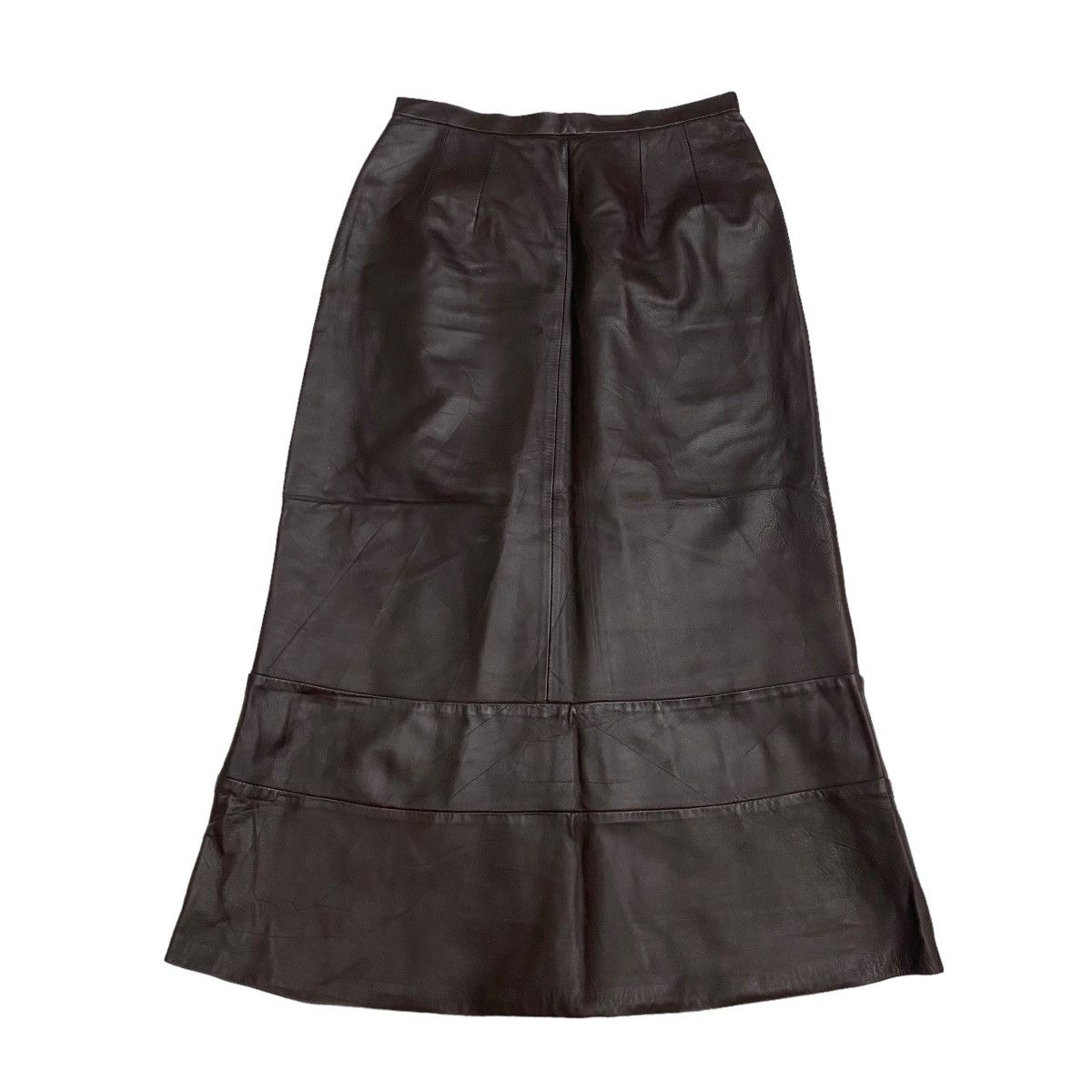 Designer × Japanese Brand Cordier sheep leather midi skirt japan Size 26" / US 2 / IT 38 - 2 Thumbnail