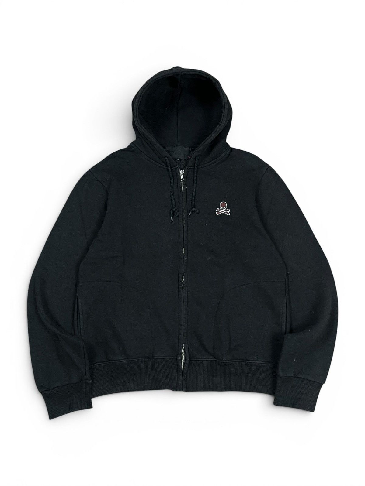 Japanese Brand × Streetwear Y2k Iron Fist skeleton graphics zip up