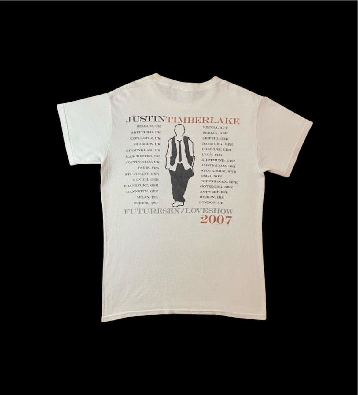 Vintage Vintage Justin Timberlake Tour 2007 Tee Size US XXS / EU 40 - 1 Thumbnail