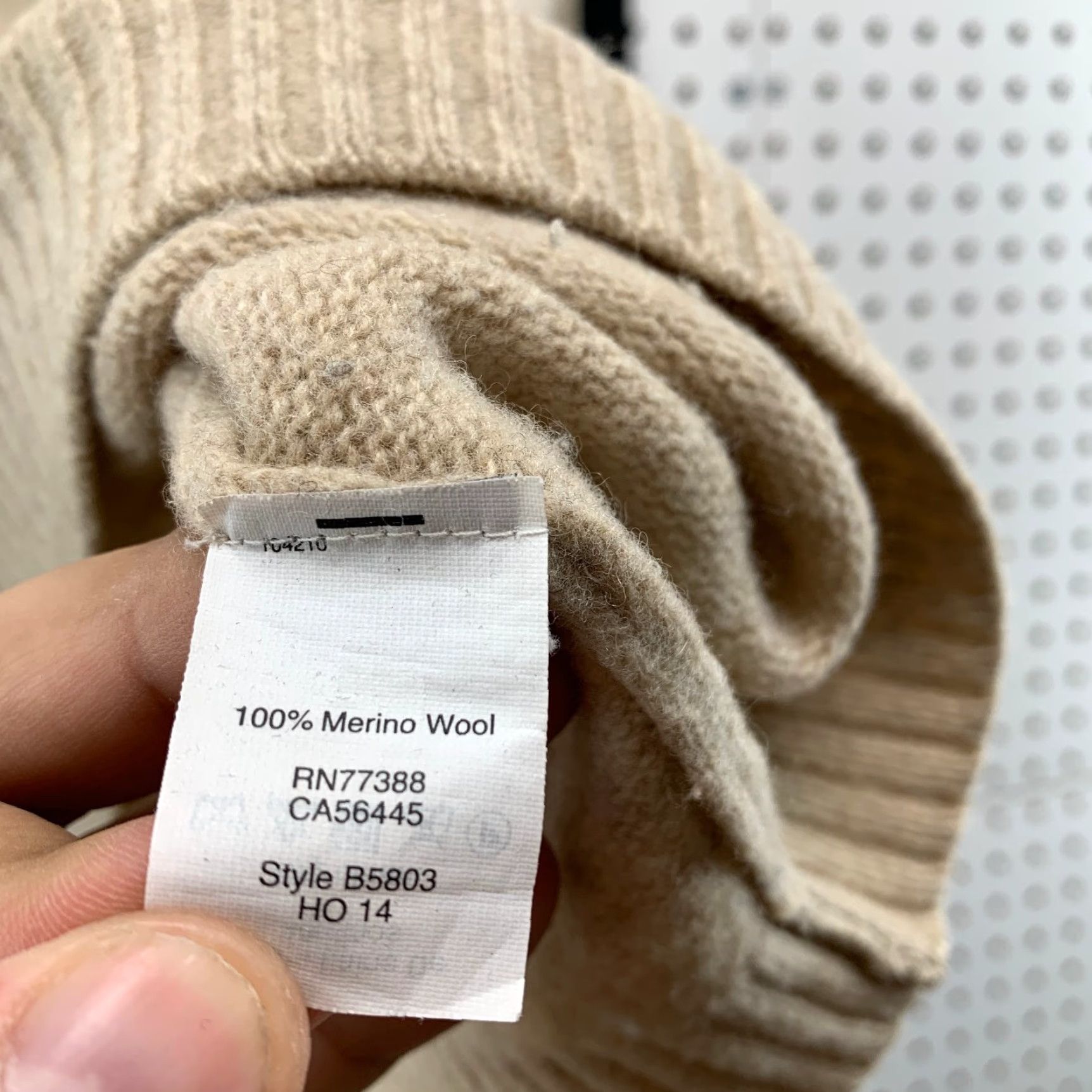 Madewell Madewell Sweater Women’s Small Beige 100% Merino Wool Long Sleeve Crew Neck Pullover Fashion Knit Vintage No 0 Back Zip Work Size S / US 4 / IT 40 - 4 Thumbnail