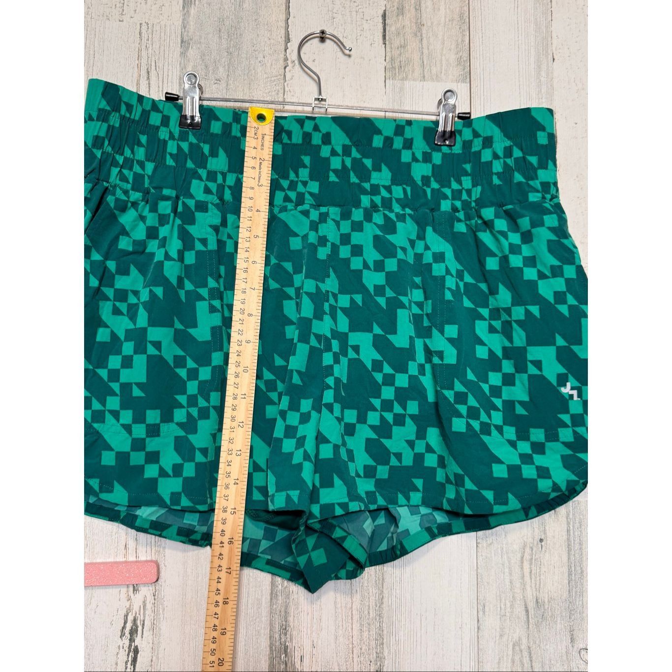 Other JoyLab Green Geometric Active Shorts Women’s XL High Waist W Size 38" / US 16 / IT 52 - 6 Thumbnail