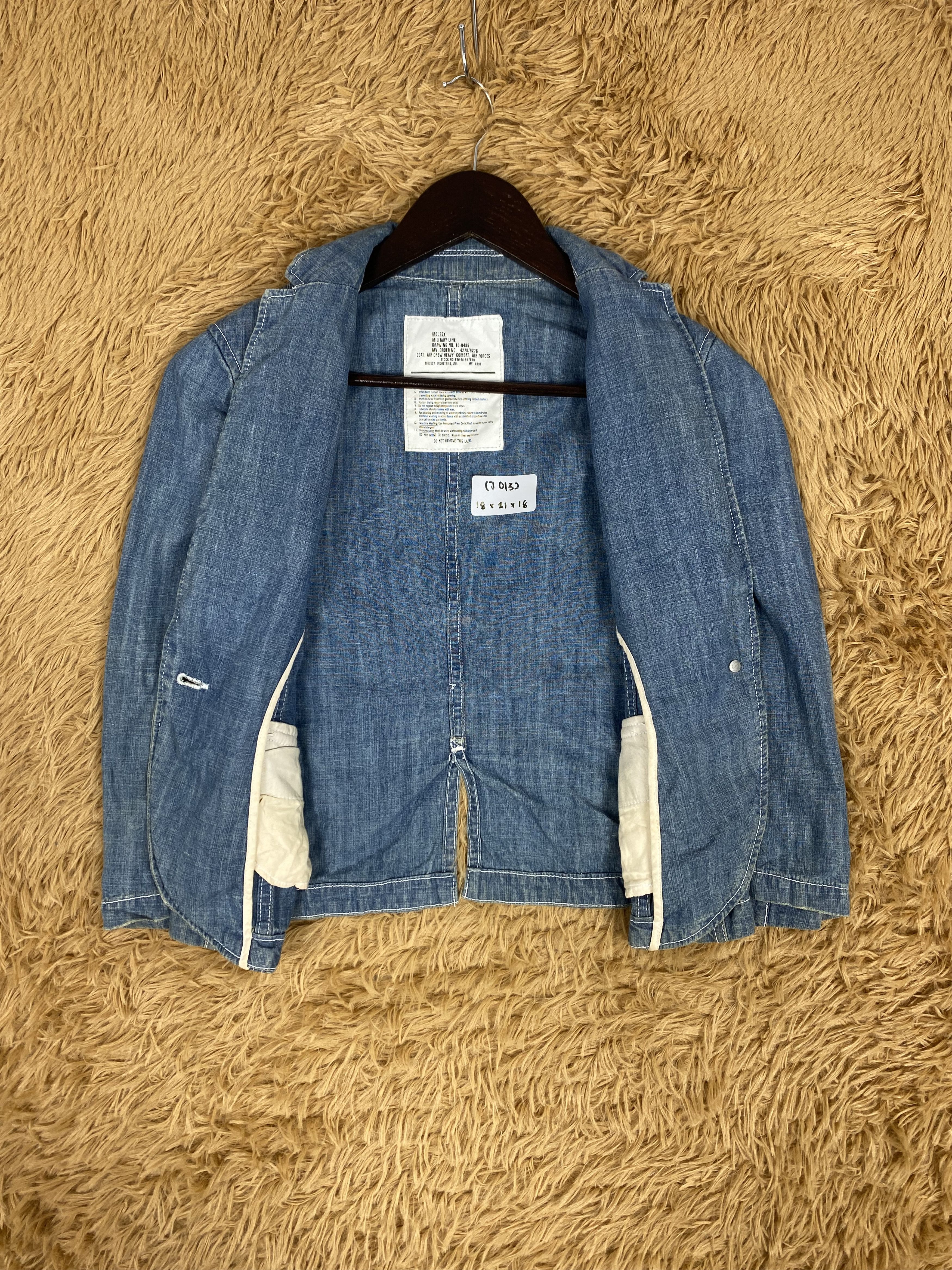 MOUSSY × Vintage Vintage Moussy MIlitary Denim Jacket Size US S / EU 44-46 / 1 - 5 Thumbnail
