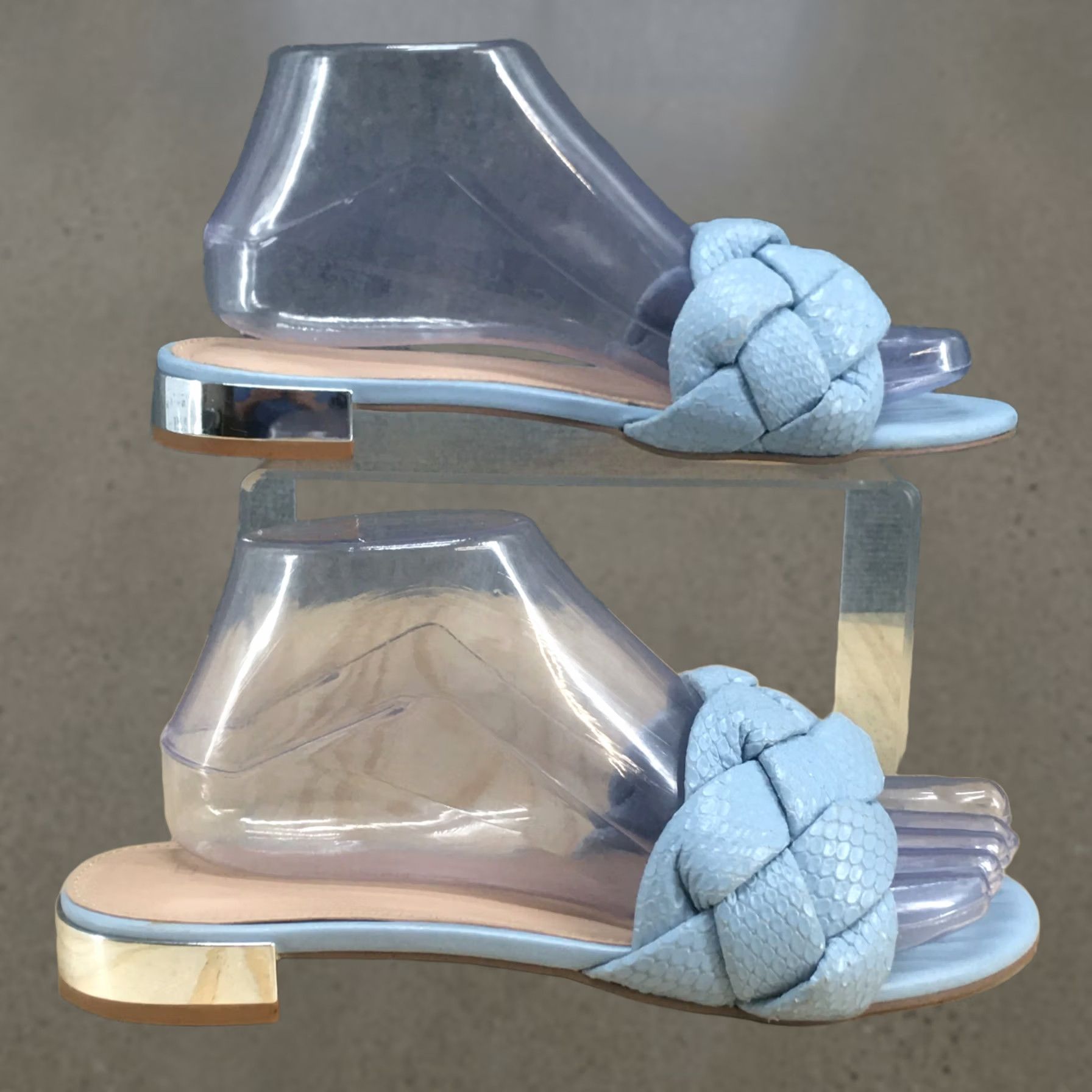 BCBGeneration BCBGeneration Sandals Womens 7M Deelo Braided Slide Blue Leather Casual Open Toe Size US 7 / IT 37 - 1 Thumbnail