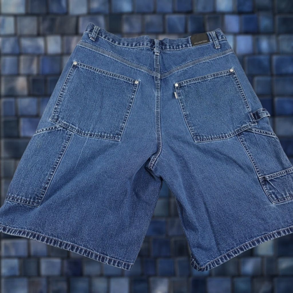 Levi's VINTAGE Levi's SilverTab Denim Cargo Shorts Mens 34 Blue Baggy Workwear Carpenter Shorts Size US 34 / EU 50 - 1 Thumbnail