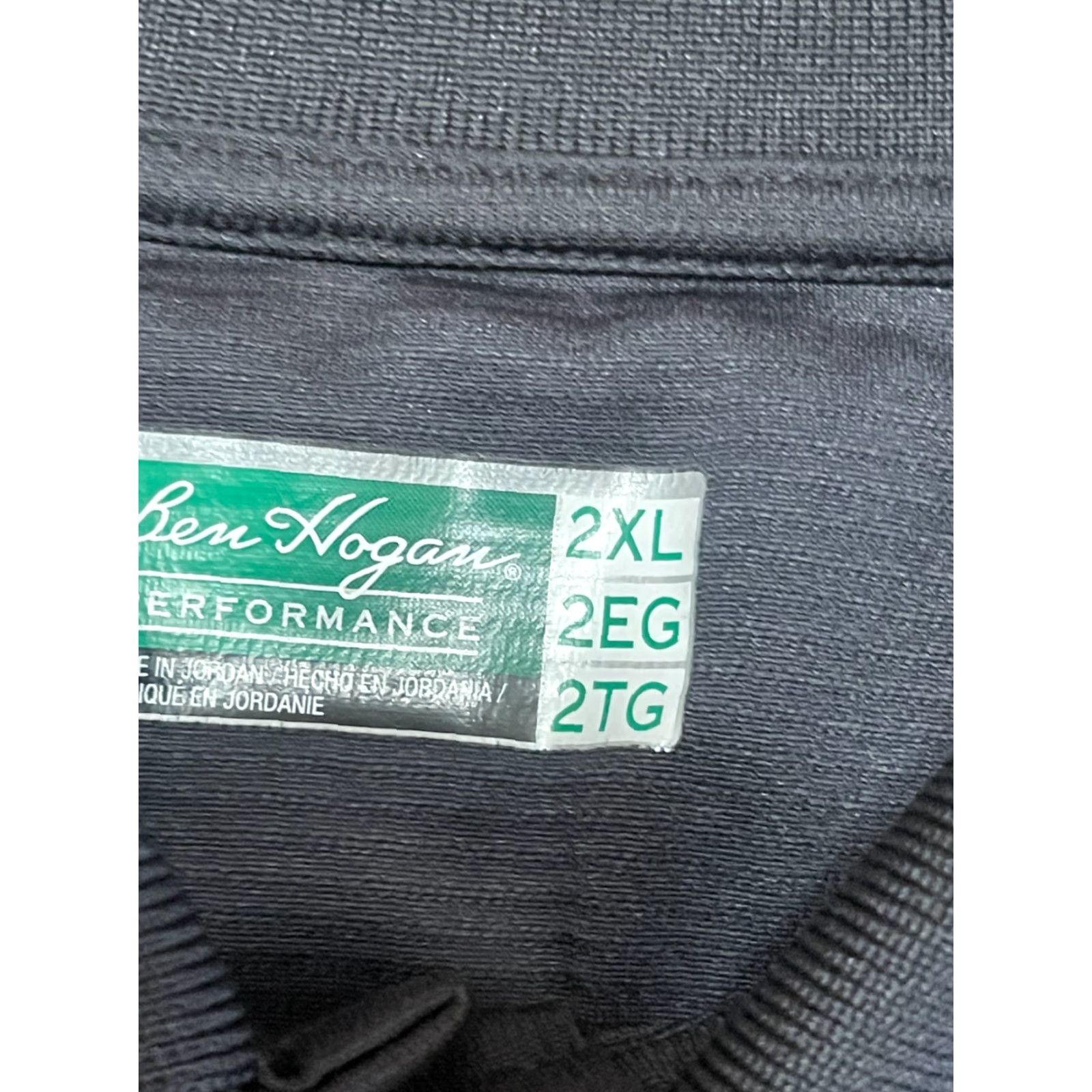 Hogan Ben Hogan Shirt Polo, Men's 2XL Short Sleeve Black, Casual Activewear, Golf, Regular Fit, Button Collar Spread, Polyester © Size US XXL / EU 58 / 5 - 5 Thumbnail