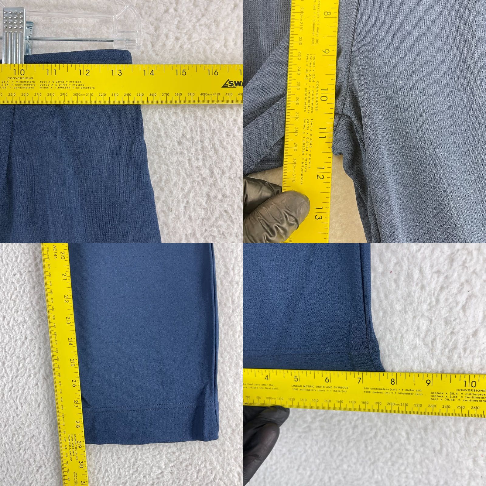Lacoste Lacoste Blue Straight Pants Womens Size 6 Mid-Rise Zip Up Regular Fit Size 28" / US 6 / IT 42 - 8 Thumbnail