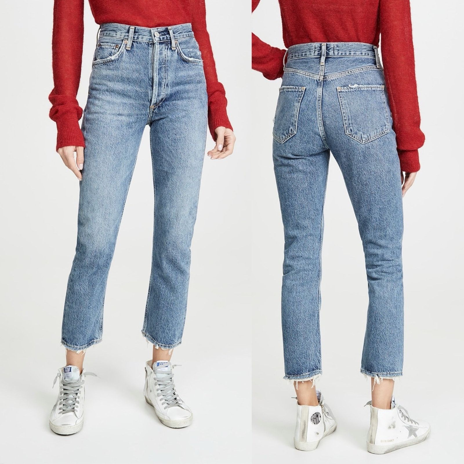 Agolde AGOLDE Riley High Rise Straight Crop Jeans sz 27 Size 27" / US 4 / IT 40 - 1 Thumbnail