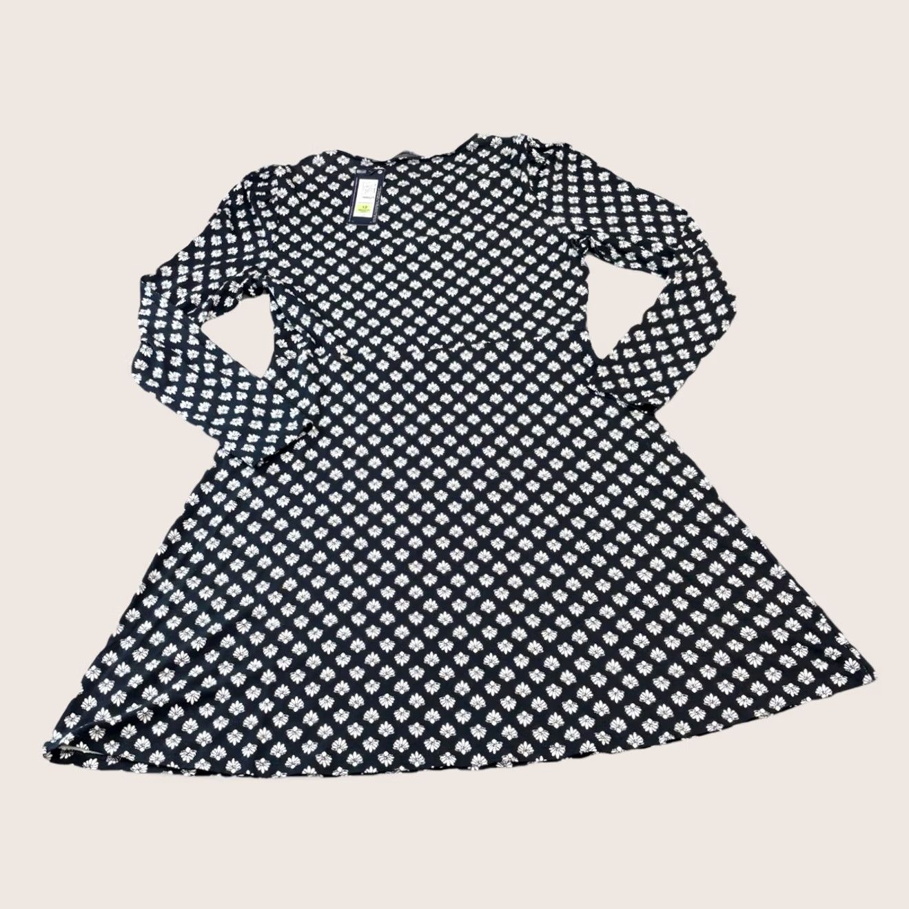 Marks & Spencer VINTAGE? no — M&S Dress UK12 Women’s Long Sleeve Patterned Black White Mix BNWT BS? Size XL / US 12-14 / IT 48-50 - 1 Thumbnail