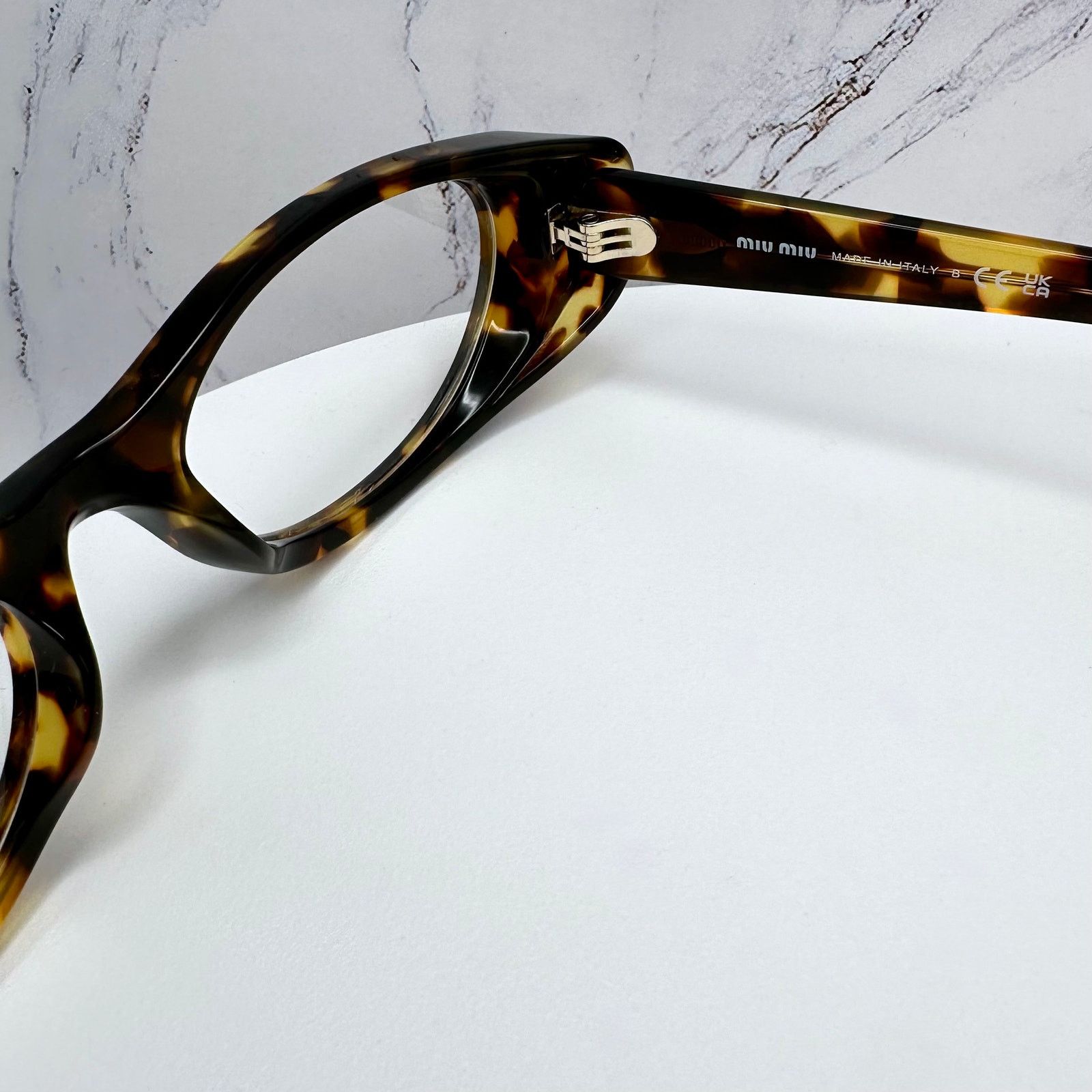 Miu Miu New MIU MIU Eyeglasses Brown Oval 53 Honey Havnana Rx-able Size ONE SIZE - 8 Thumbnail