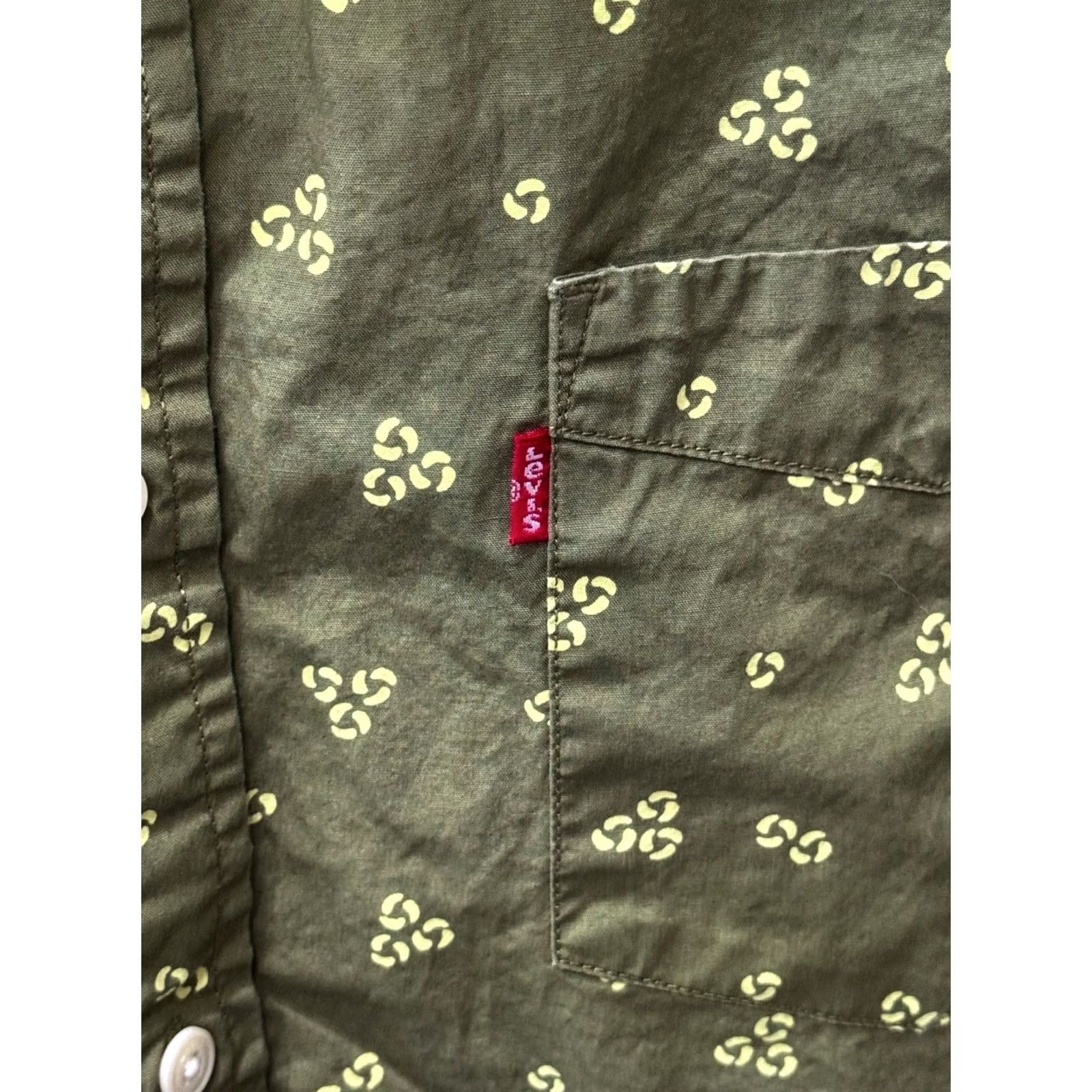 Etro Levis Shirt Short Sleeve 2XL XXL Green Multicolor Retro Artwork Button Up Men Size US XXL / EU 58 / 5 - 4 Thumbnail