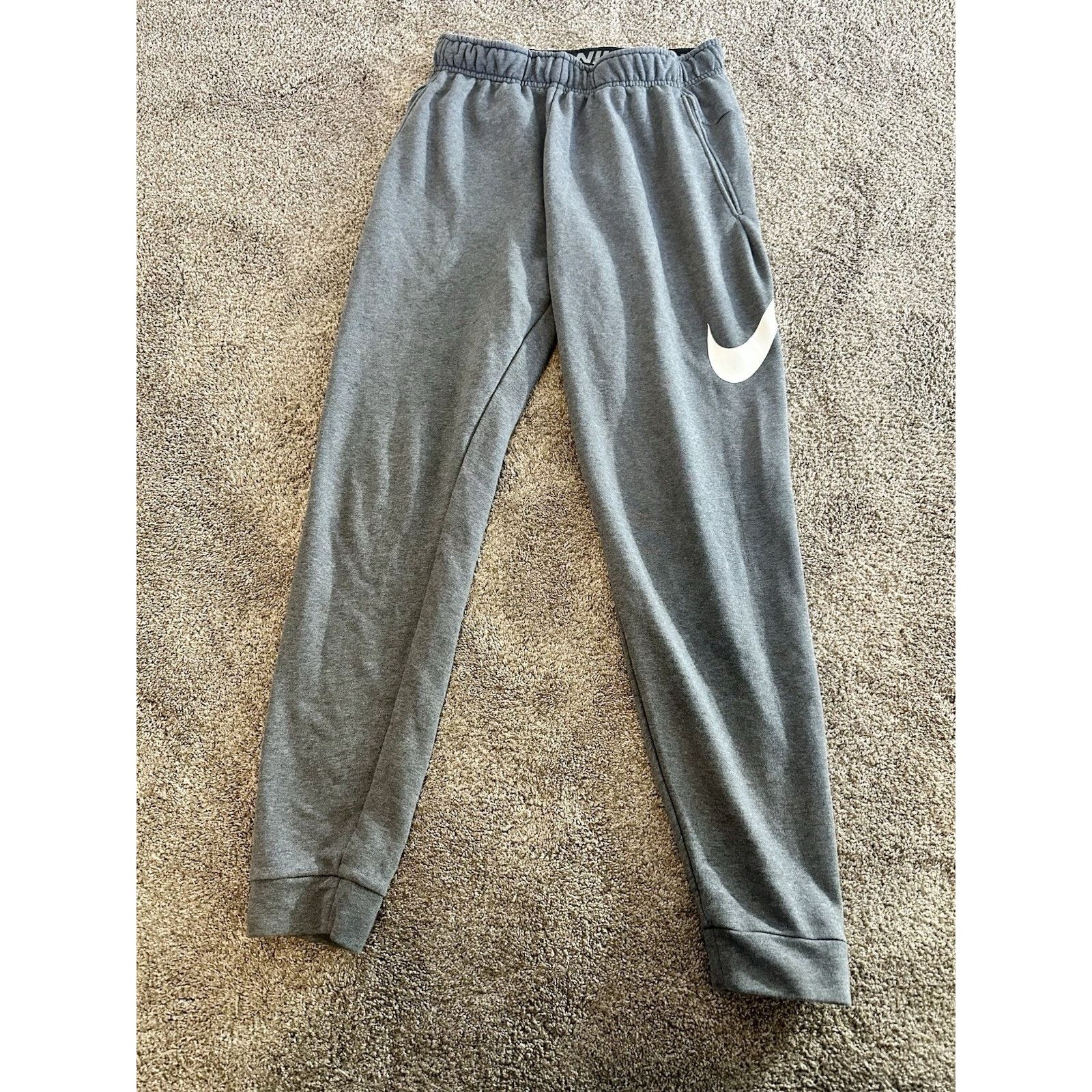 Nike Nike Dri-FIT Pants Mens Small Gray Joggers Sweatpants pocket Size US 28 / EU 44 - 2 Thumbnail