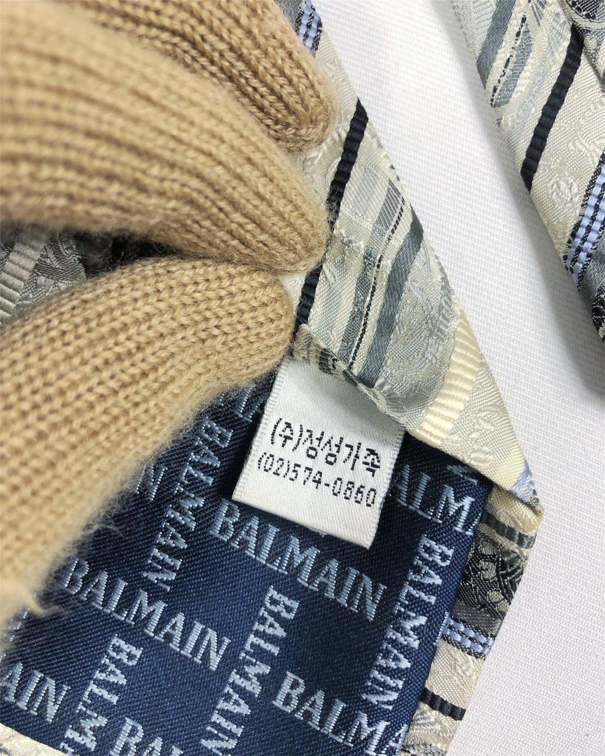 Balmain Rare Balmain Silk Tie Size ONE SIZE - 7 Thumbnail