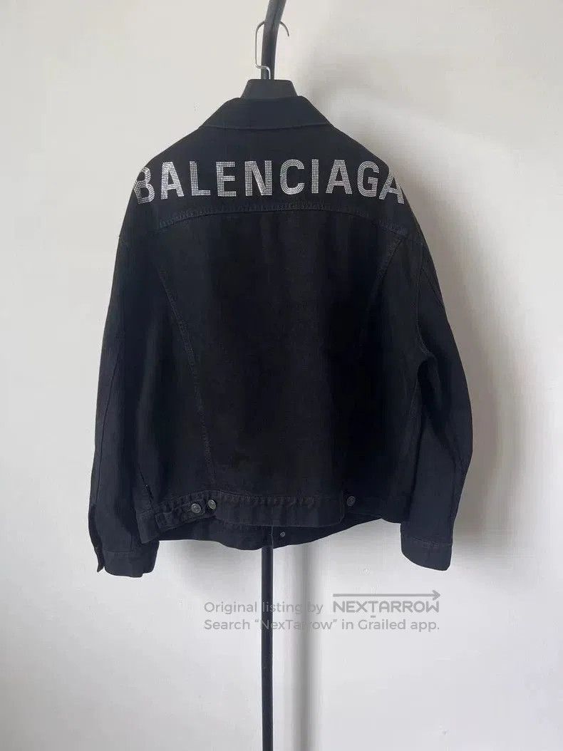 Balenciaga Balenciaga Logo Denim Jacket Black. Size US M / EU 48-50 / 2 - 1 Thumbnail