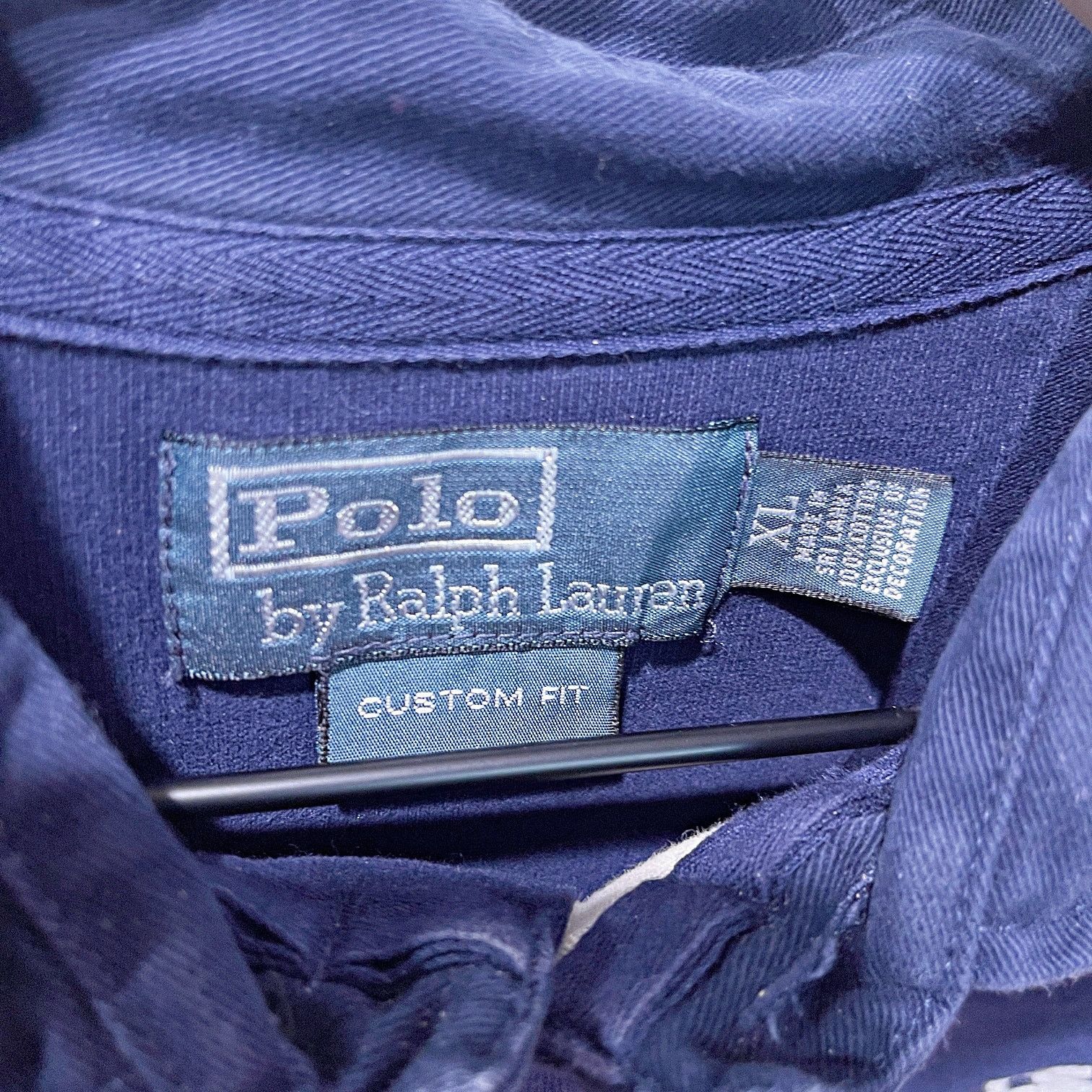 Polo Ralph Lauren POLO Ralph Lauren Vintage Custom Fit USA Rugby Shirt Blue XL Size US XL / EU 56 / 4 - 7 Thumbnail