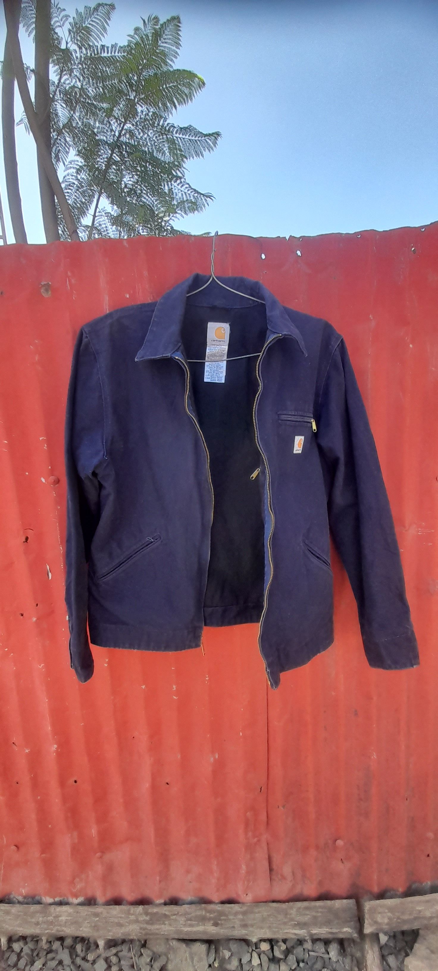 Carhartt Vintage Carhartt detroit blue unlined EJ196MDT Medium Jacket Size US M / EU 48-50 / 2 - 9 Thumbnail