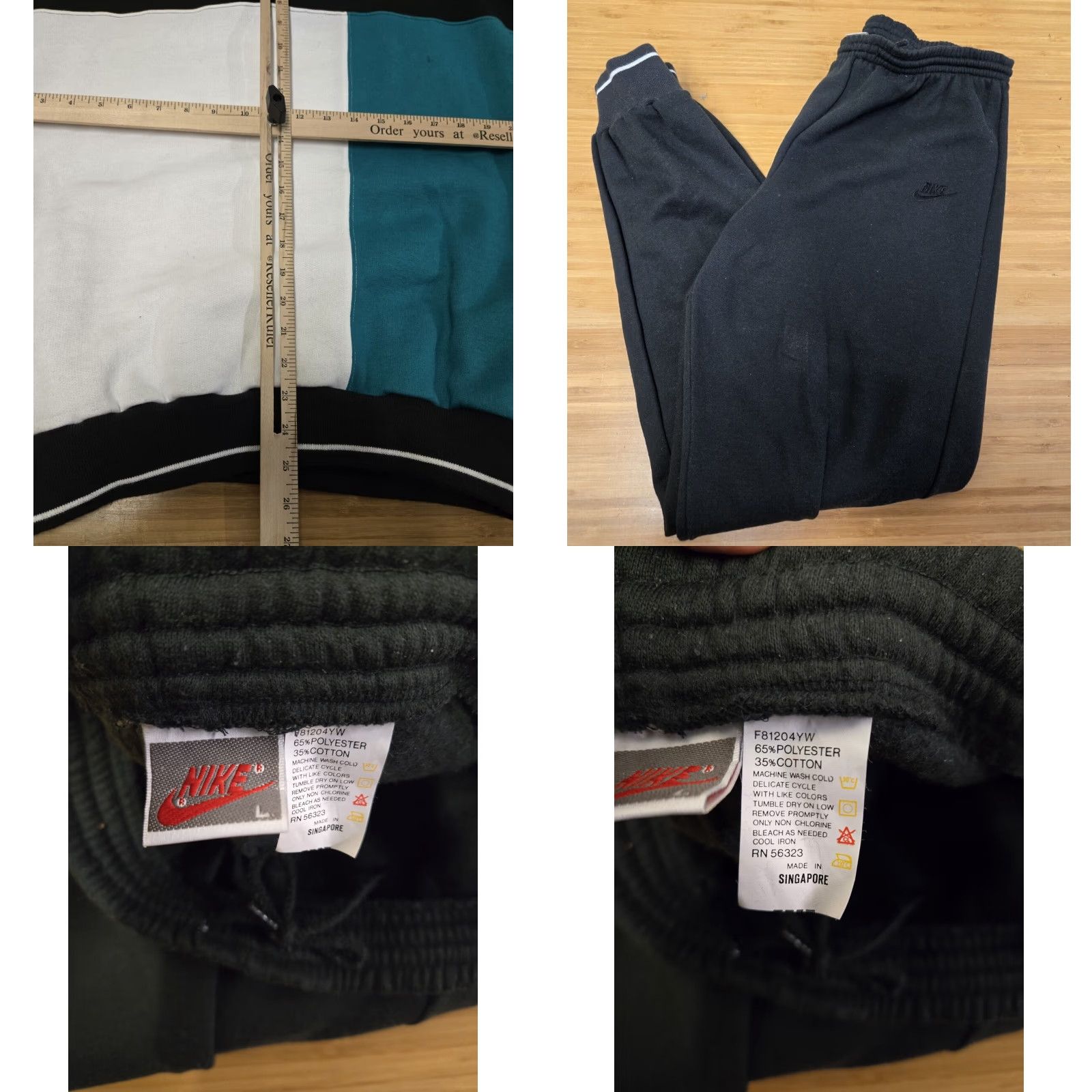 Nike VINTAGE Nike Tracksuit Sweatsuit 2 Piece Men L Gray Athletic 80s 90s Sports Jacket Pants Mens Size 42R - 9 Thumbnail