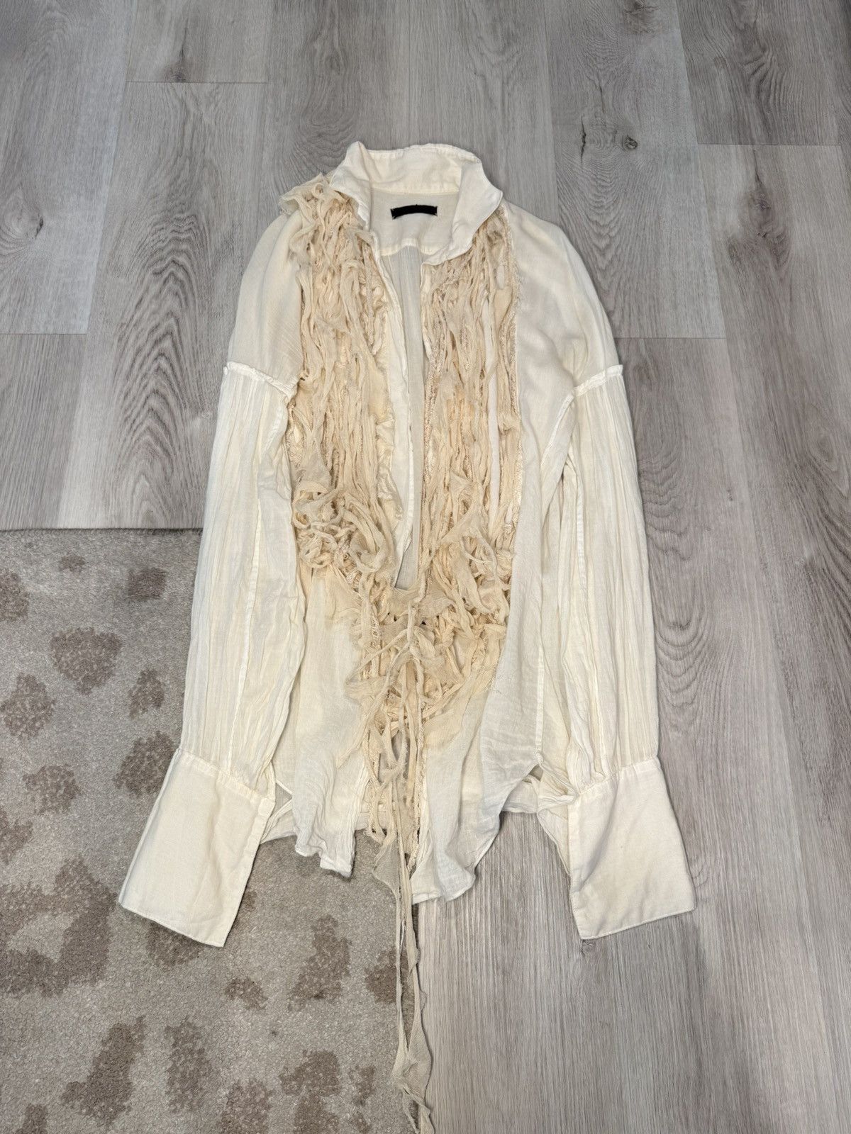 If Six Was Nine if six was nine txs-2 530k41n ruffle silk shirt!! Size US S / EU 44-46 / 1 - 1 Thumbnail