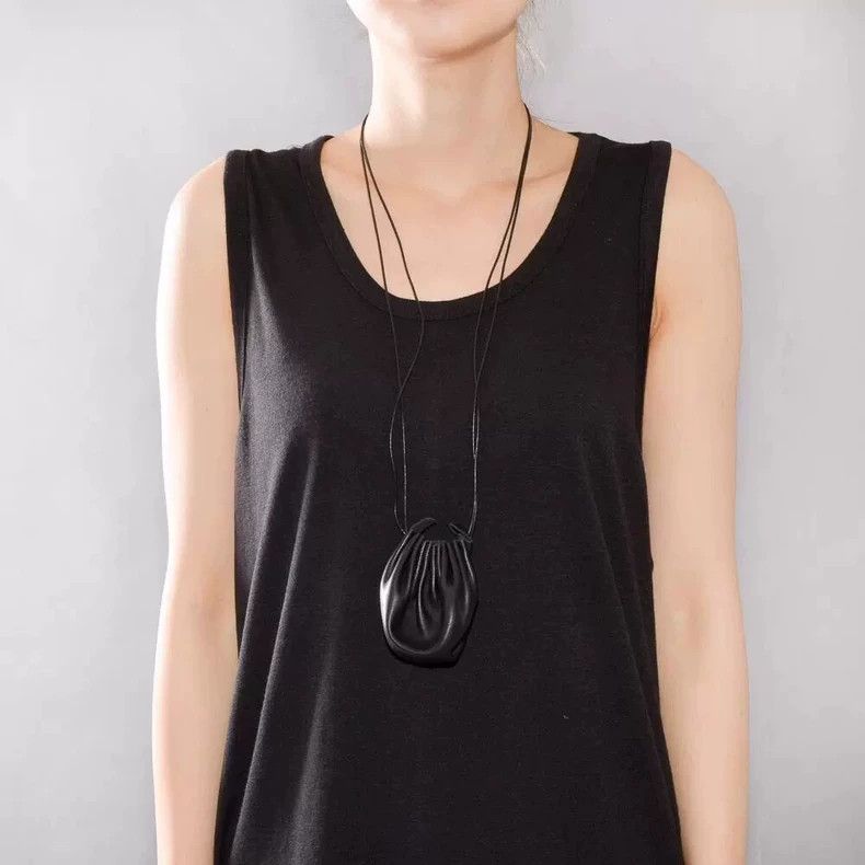 Ann Demeulemeester Ann Demeulemeester Leather Pendant Necklace- DMC Size ONE SIZE - 1 Thumbnail