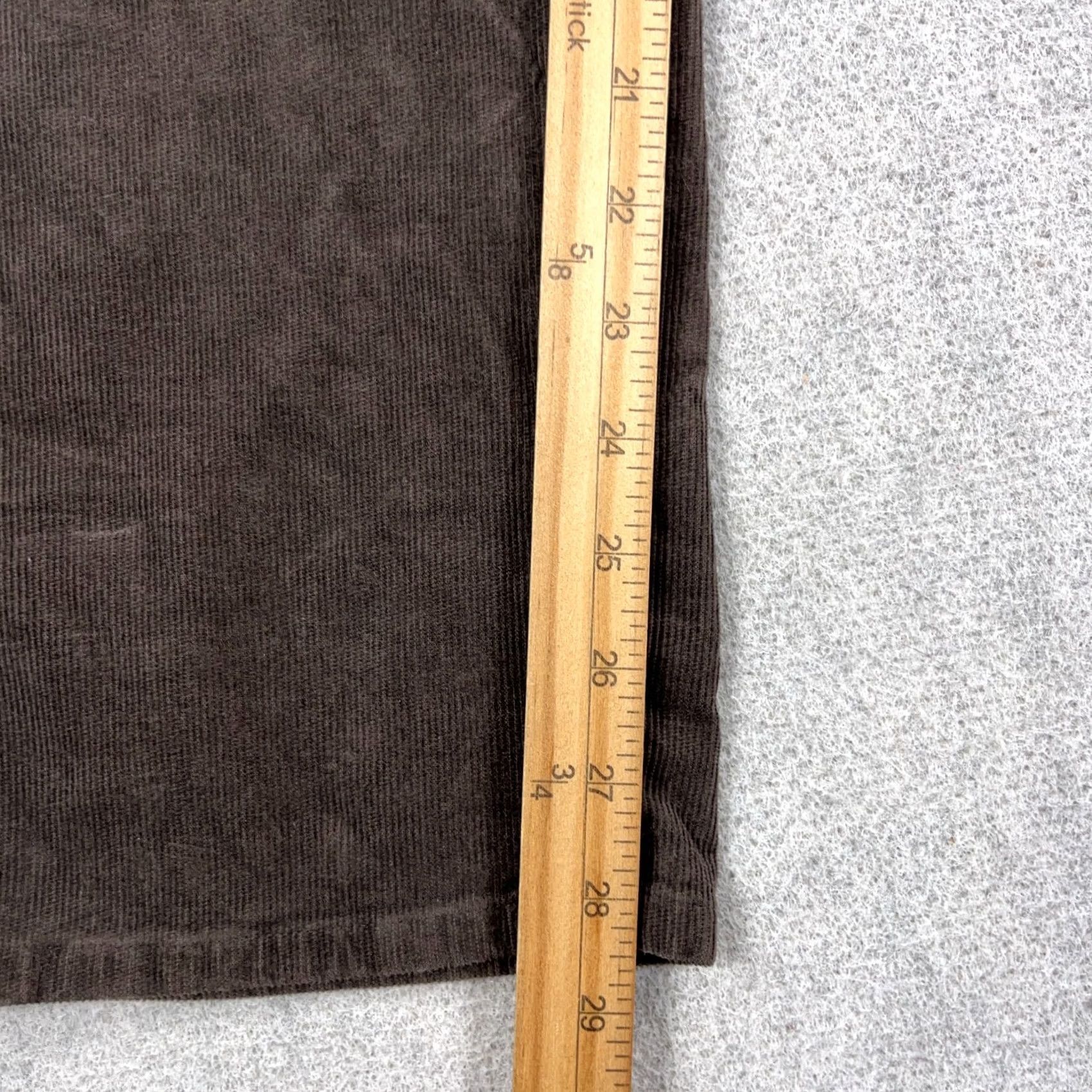 Peter Millar Peter Millar Corduroy Pants Men 33x28 Dark Brown Chino Dress Utility Chocolate Charcoal Brown Cotton Straight Flat Front 5-Pocket Regular Size US 33 - 6 Thumbnail