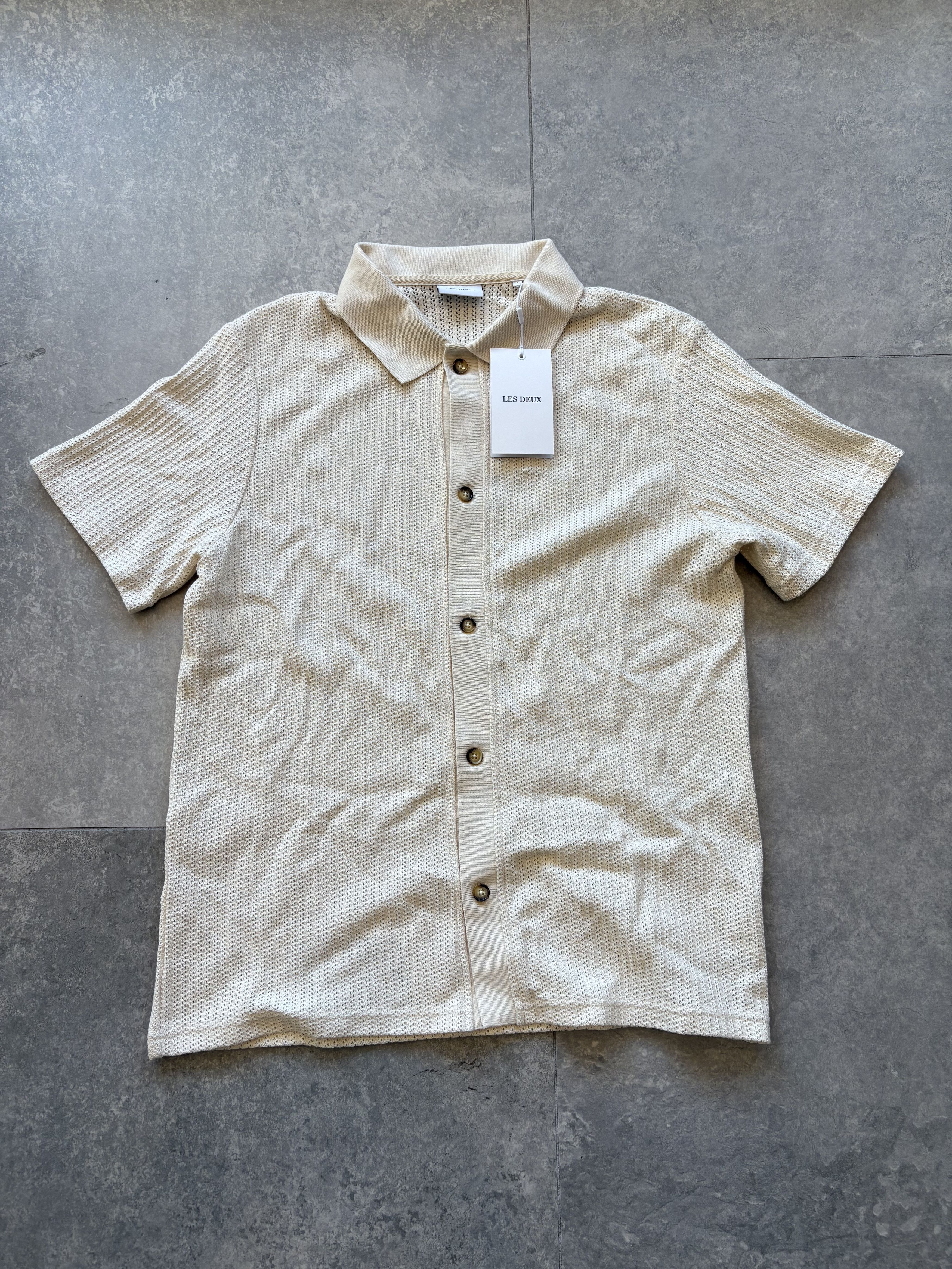 Les Deux Axel SS Shirt - Light Ivory Size US L / EU 52-54 / 3 - 1 Thumbnail