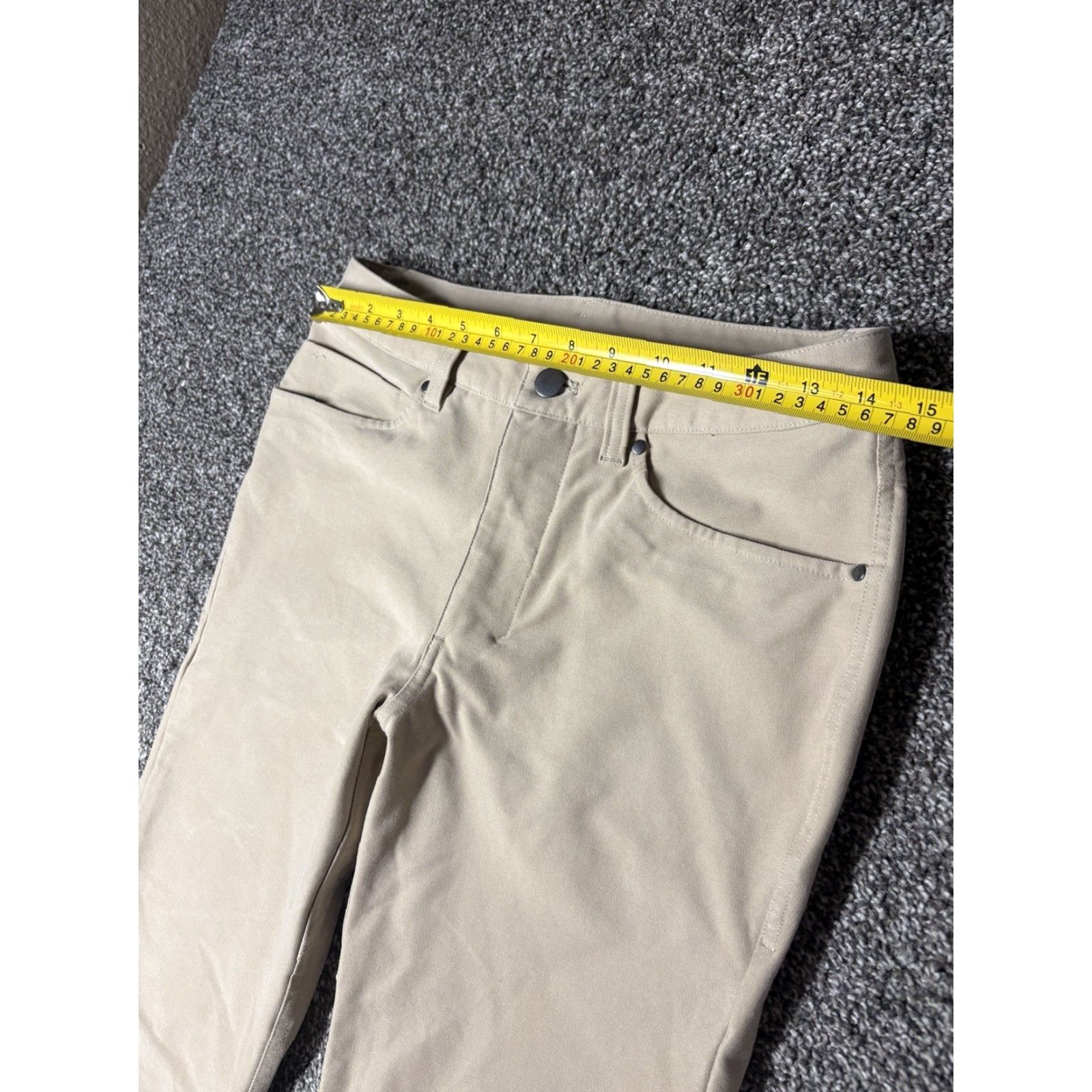 Lululemon Lululemon ABC Pants Mens 32x28 Slim Fit Utilitech Canvas Twill LM5ABN Chino Casual Business Travel Pant Beige 5-Pocket Mens Slim fits Men Size US 32 / EU 48 - 3 Thumbnail