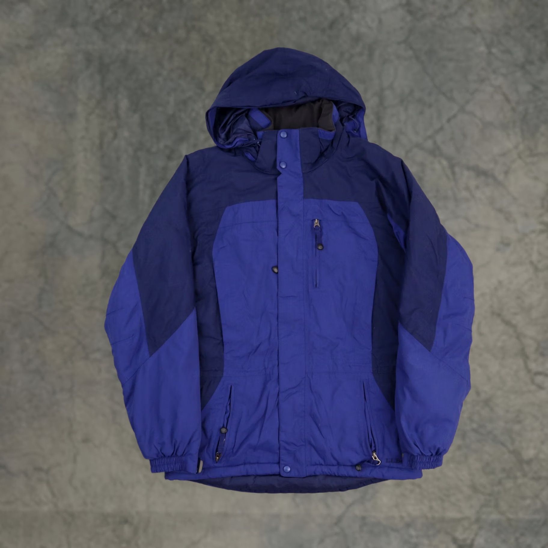 Vintage L.L. Bean Hooded Jacket Small Blue Solid Long Sleeve Zip Button Size US S / EU 44-46 / 1 - 1 Thumbnail