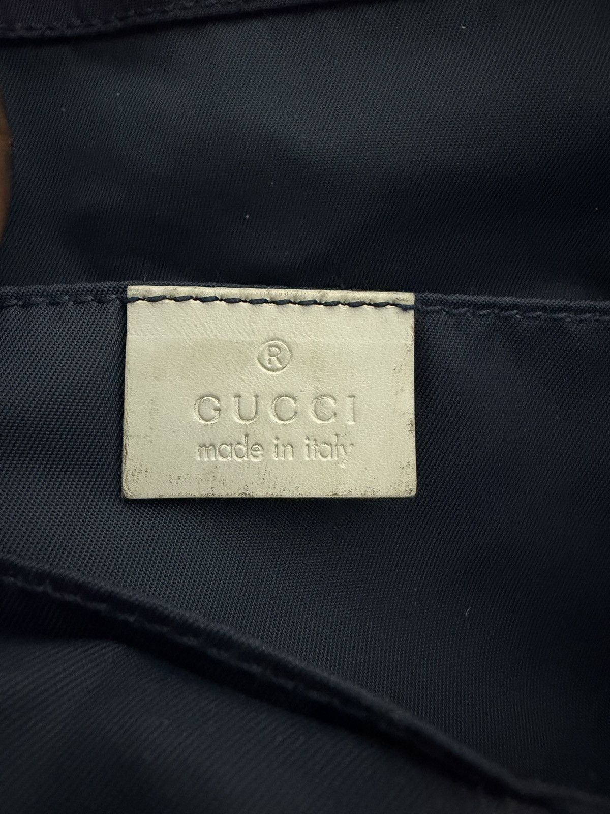 Gucci Gucci Vintage Nylon Messenger Bag Navy & Cream Size ONE SIZE - 7 Thumbnail