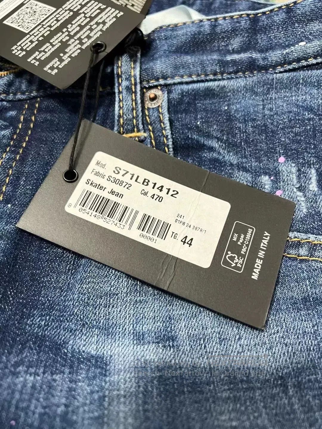 Dsquared2 new dsquared2 blue washed denim skater pants. Size US 44 / EU 60 - 8 Thumbnail