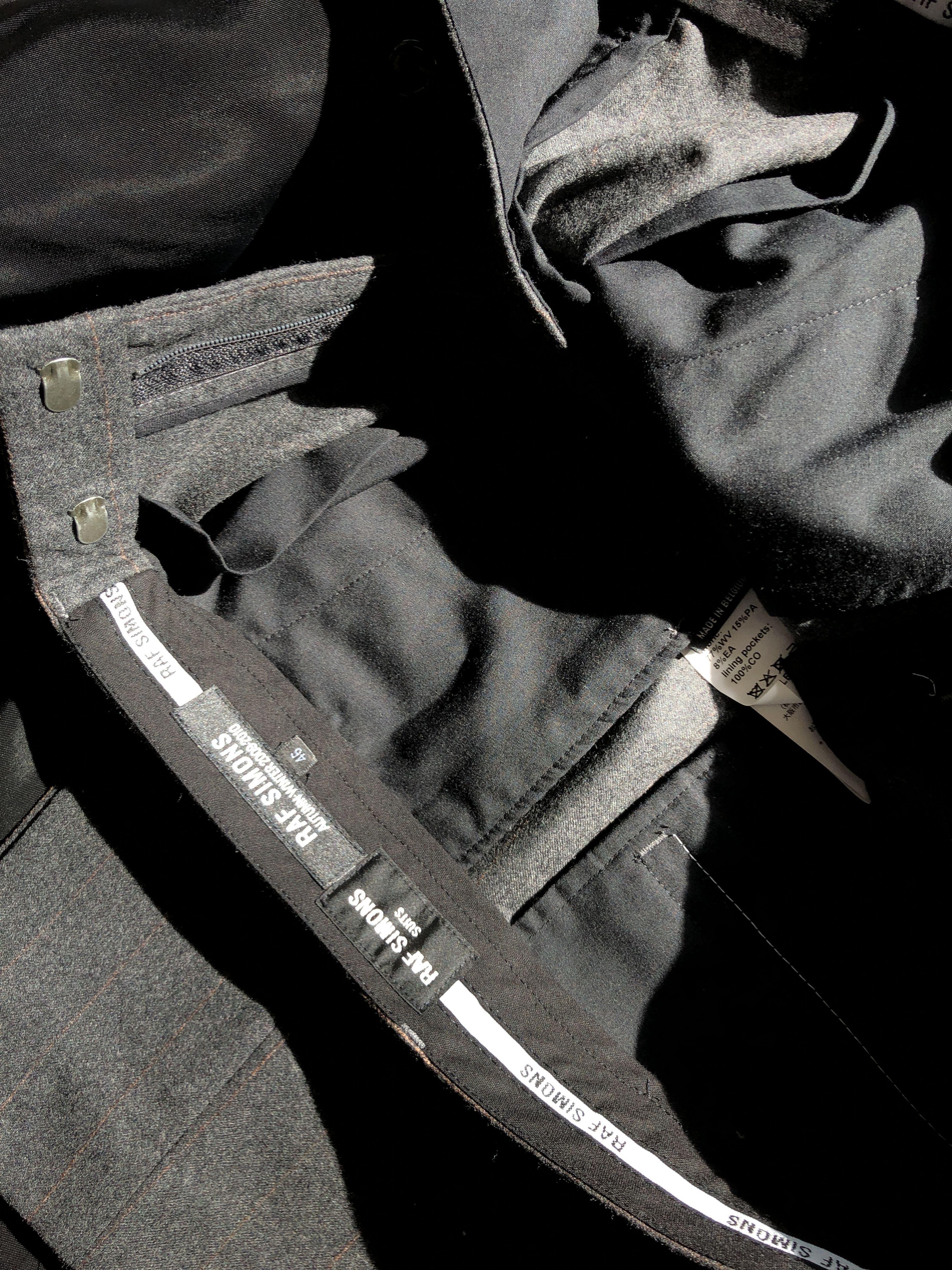 Raf Simons RAF SIMONS AW09 Mirror Wool Suit Size 46R - 9 Thumbnail