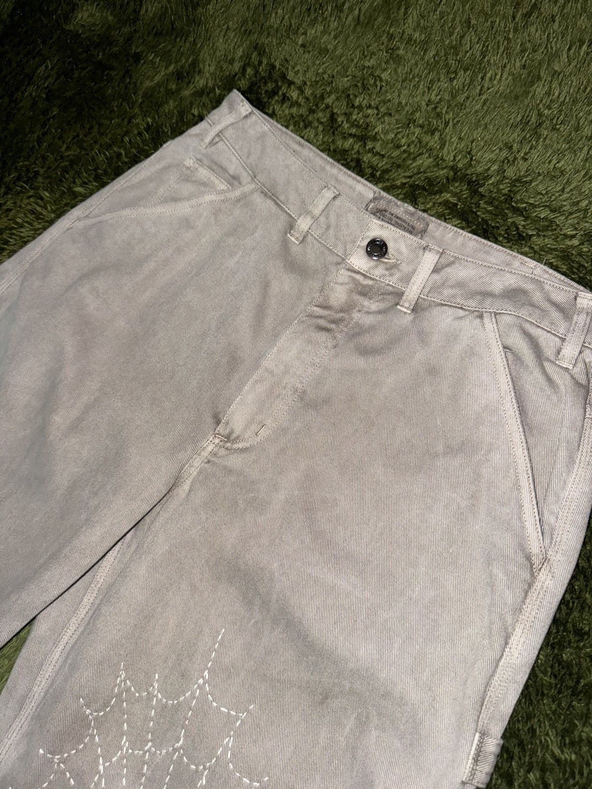 Nike [L] Nike Life Sashiko Custom Spider Web Carpenter Pants Size US 32 / EU 48 - 2 Thumbnail