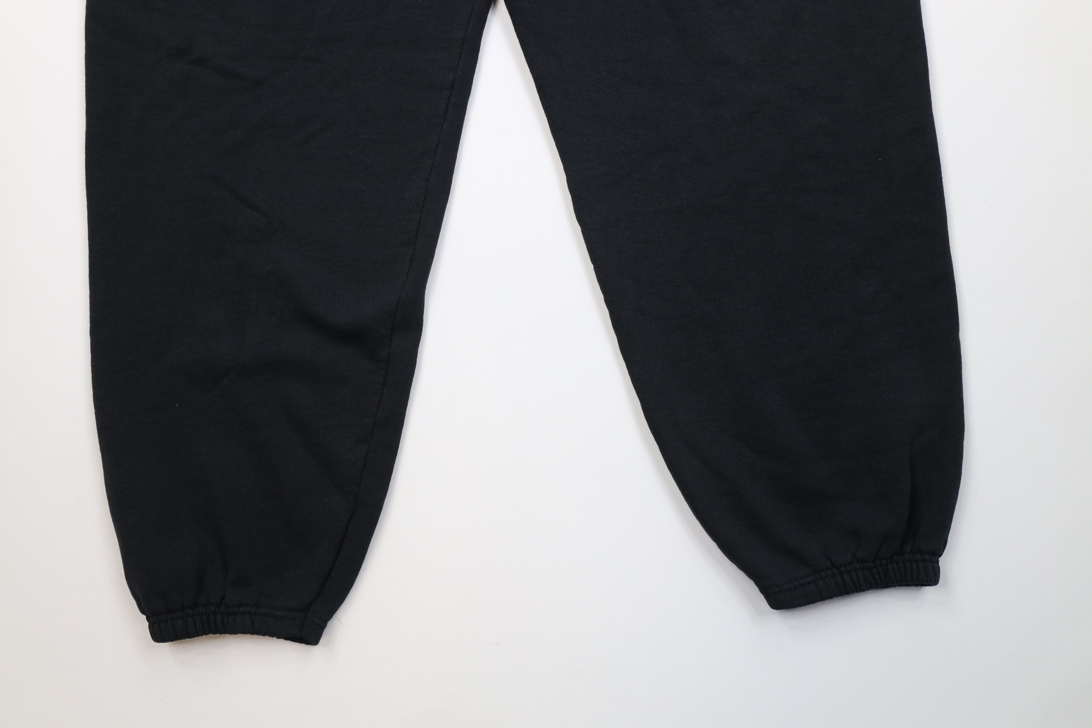 Vintage Vintage 90s Streetwear Blank Cuffed Sweatpants Joggers Black Size US 38 / EU 54 - 4 Thumbnail