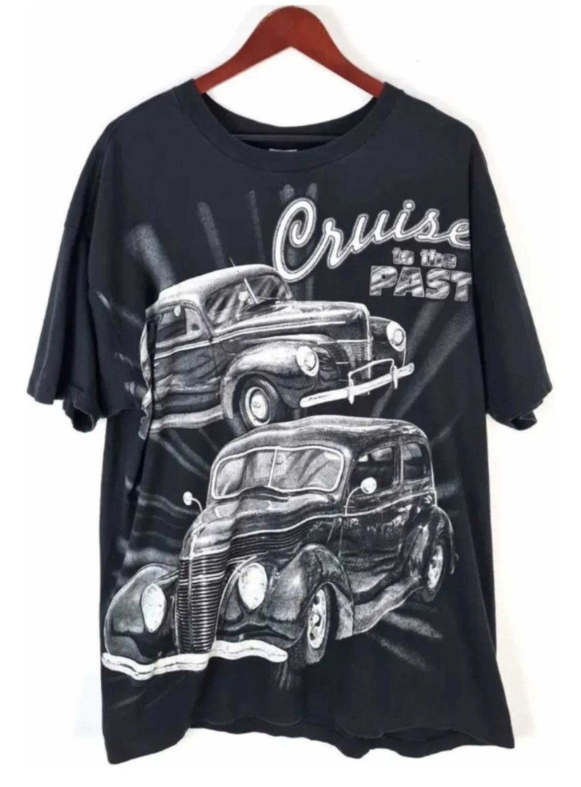 Vintage Intage cruise past vintage tshirt classic cars 90s single Size US XXL / EU 58 / 5 - 1 Thumbnail