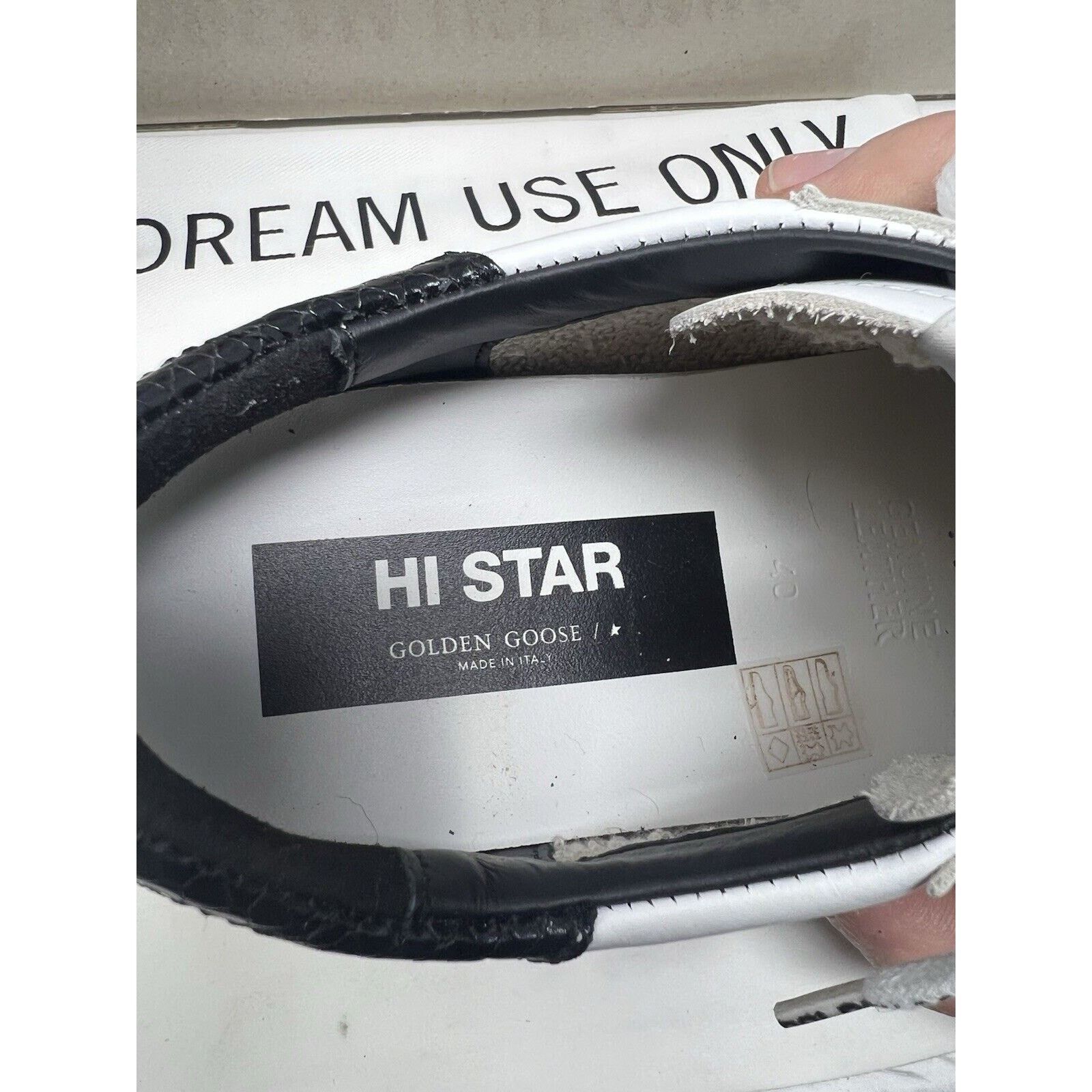 Golden Goose NIB Golden Goose Hi Star Sneaker White / Ice / Black Python Size US 9 / IT 39 - 7 Thumbnail