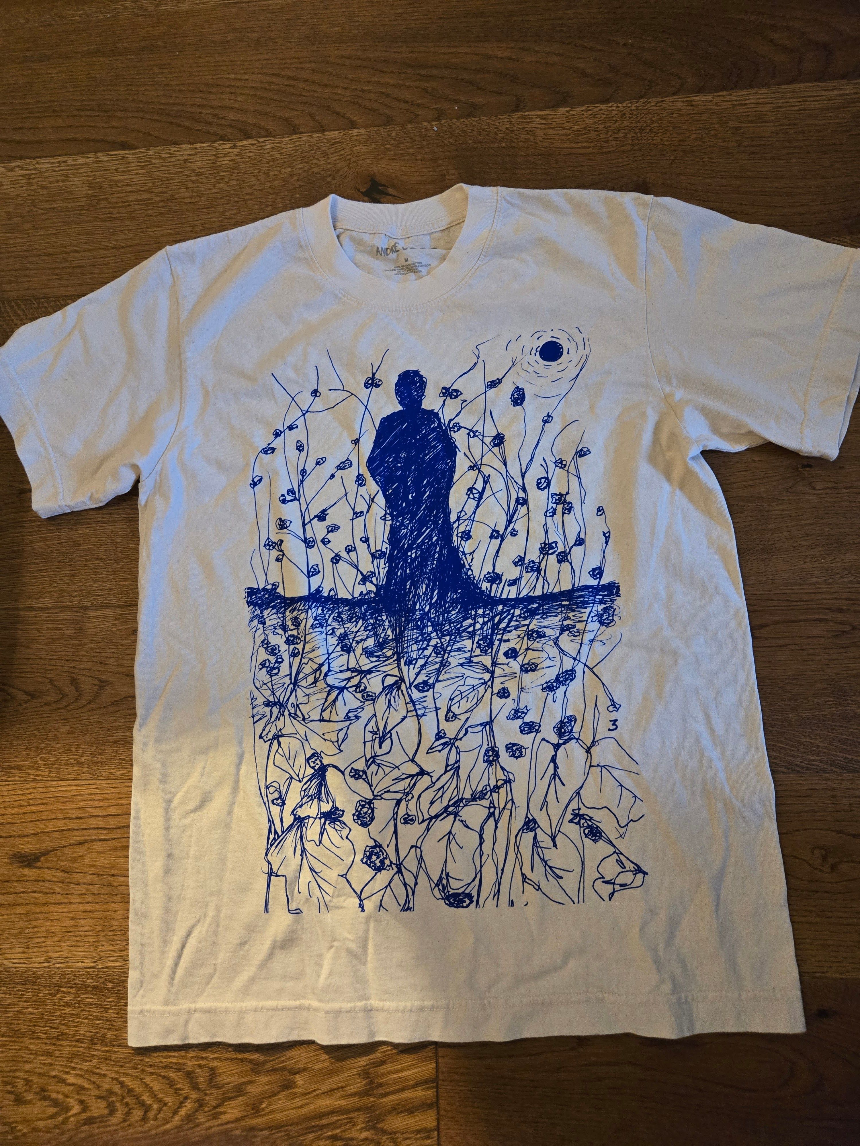 image of Cactus Plant Flea Market Andre 3000 New Blue Sun Concert Tour Shirt in Off White (Size Medium)