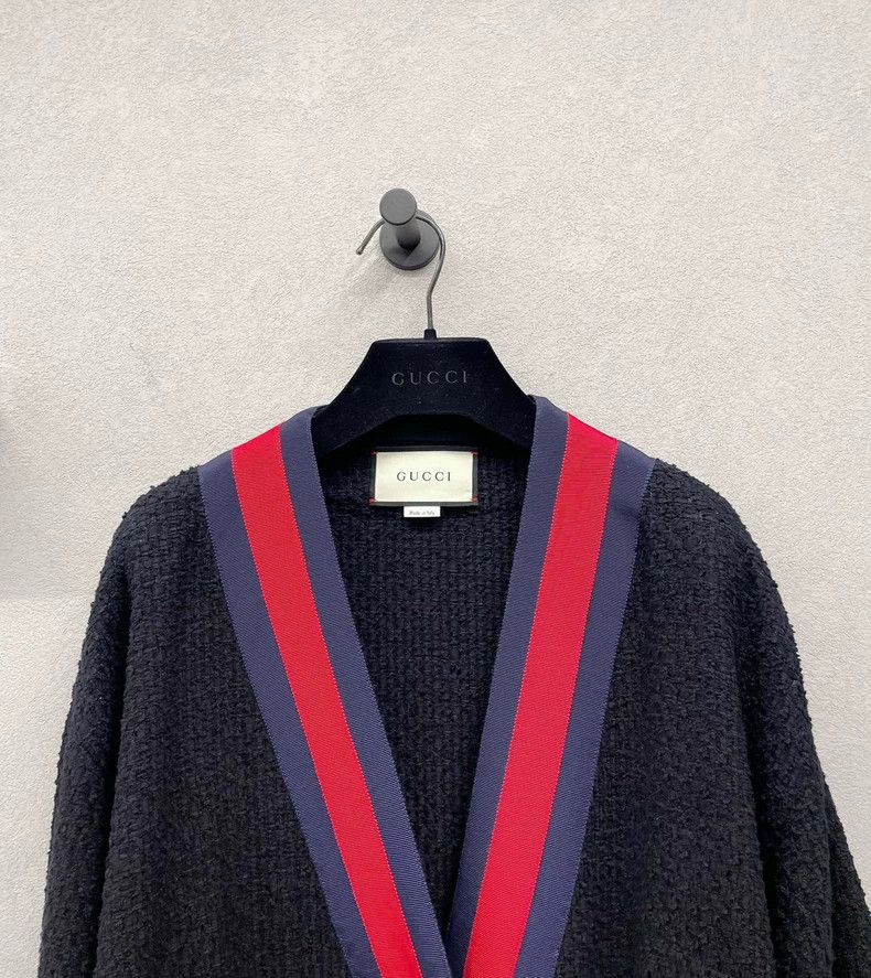 Gucci Gucci Size 36 Black striped cardigan jacket size 36 2502-N Size US XS / EU 42 / 0 - 4 Thumbnail