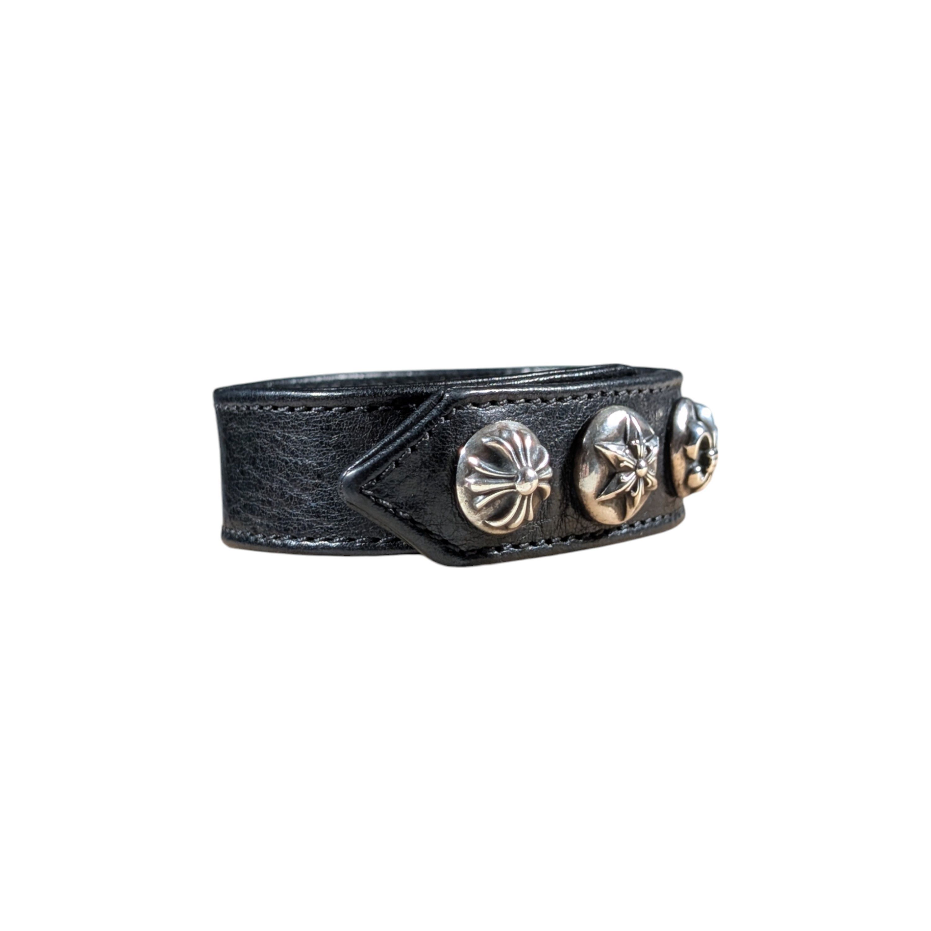 Chrome Hearts CH Multi Ball Stud Leather Bracelet Size ONE SIZE - 2 Thumbnail